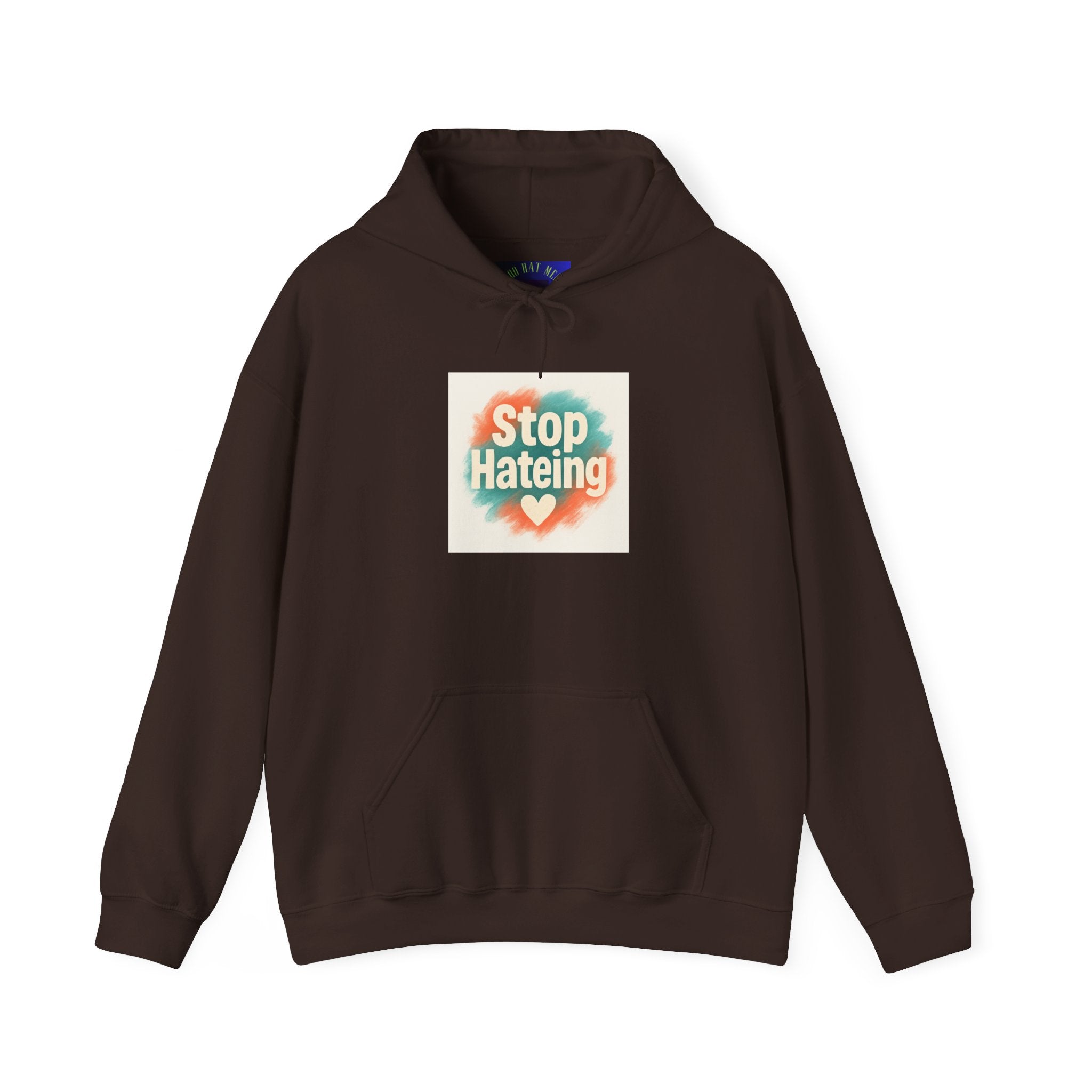 Unisex Hooded Sweatshirt with 'Stop Hating' Design, Cozy Hoodie for Activism, Casual Wear, Gift for Friends, Everyday Comfort