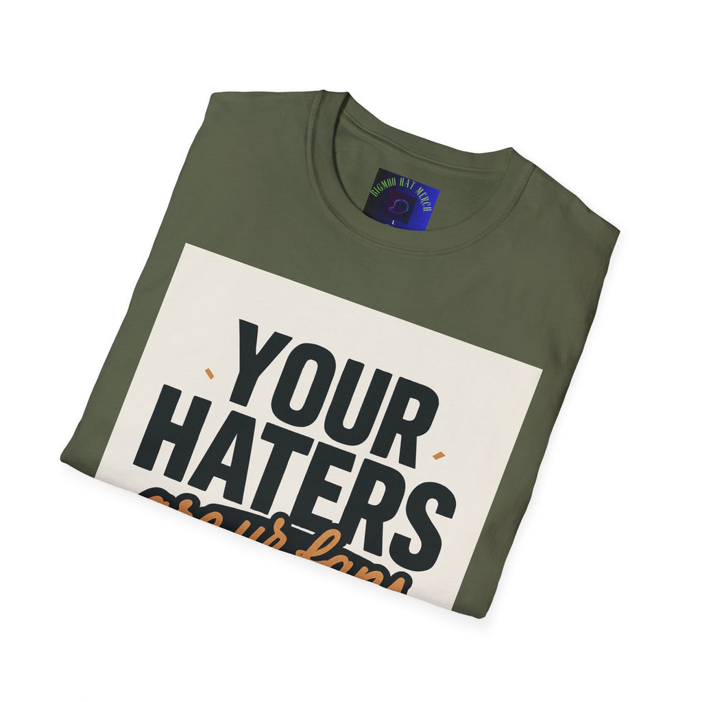 T-Shirt — "Your Haters Are Ur Fans" Retro Crowd Graphic Tee