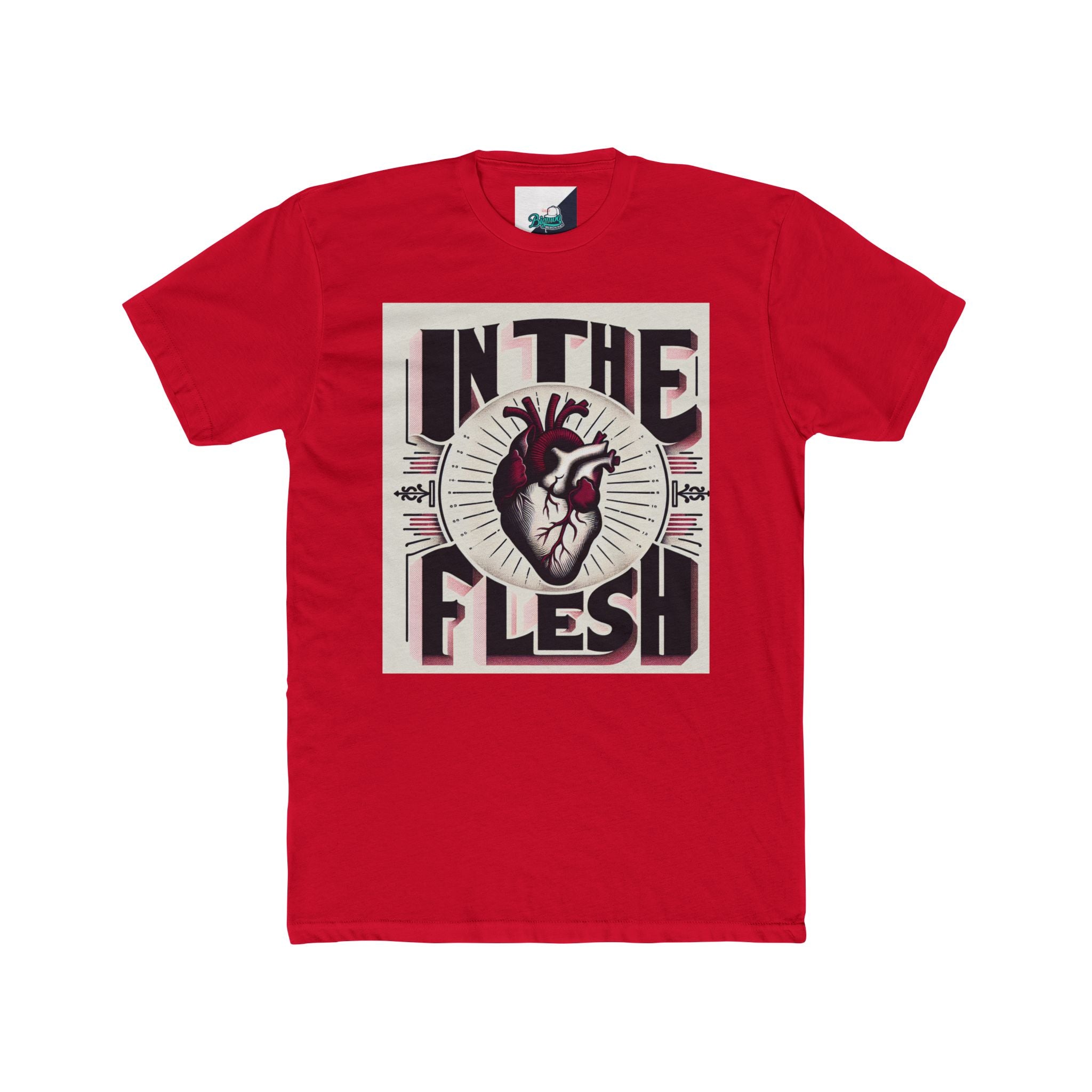 Graphic Heart Print Unisex Cotton Crew Tee - Casual Wear, Heart Theme, Gift for Him, Gift for Her, Music Lovers, Unique Style