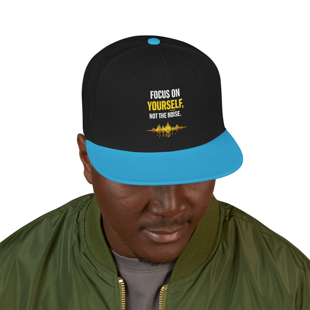 Embroidered Motivational Snapback Hat - 'Focus on Progress' Streetwear Cap