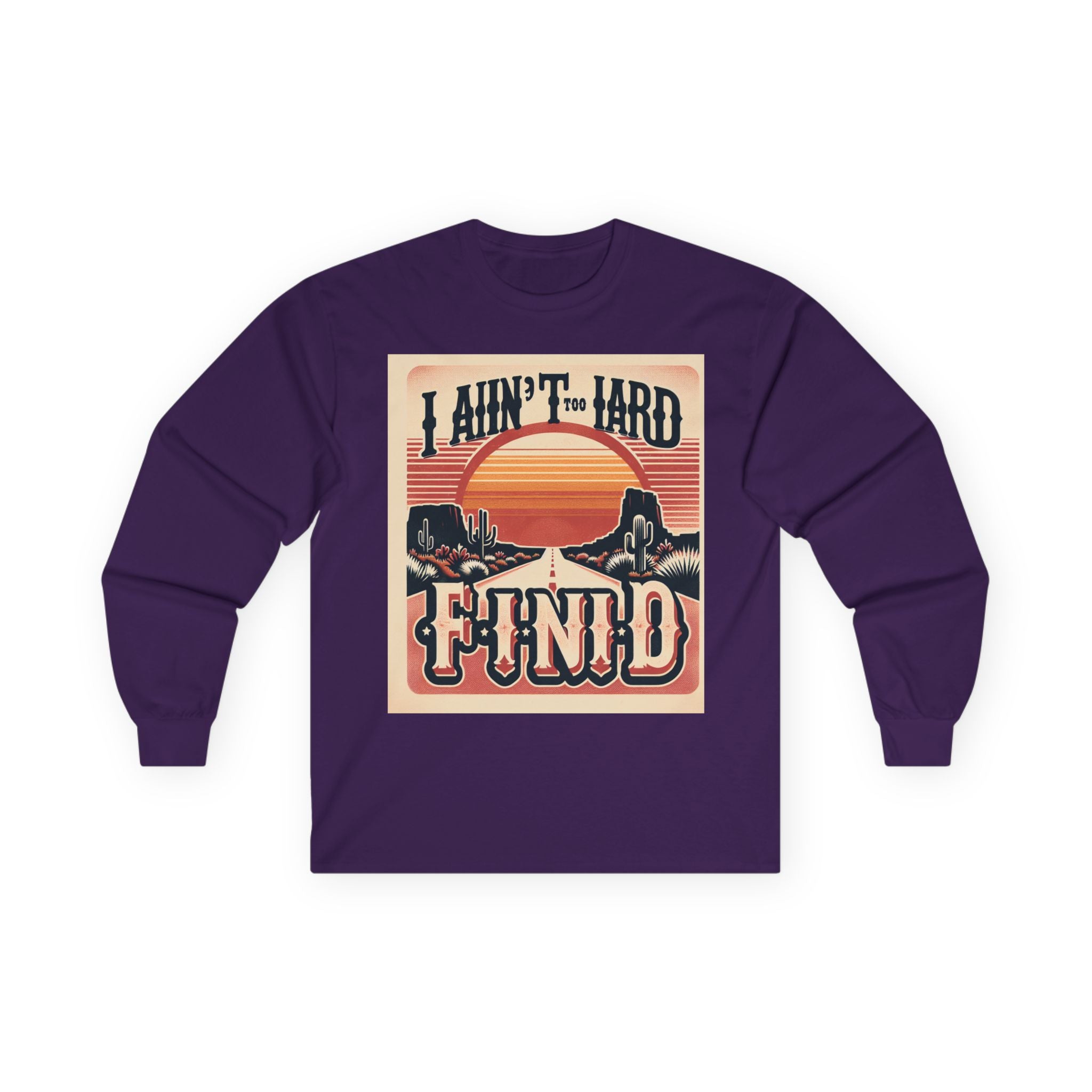 Retro Desert Sunset Tee, Long Sleeve Graphic Shirt, Unisex Vintage Style Top, Gift for Friends, Perfect for Casual Wear