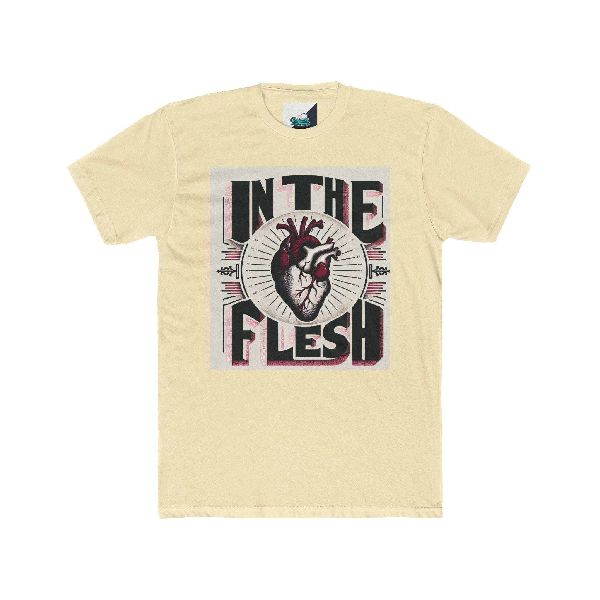 Graphic Heart Print Unisex Cotton Crew Tee - Casual Wear, Heart Theme, Gift for Him, Gift for Her, Music Lovers, Unique Style
