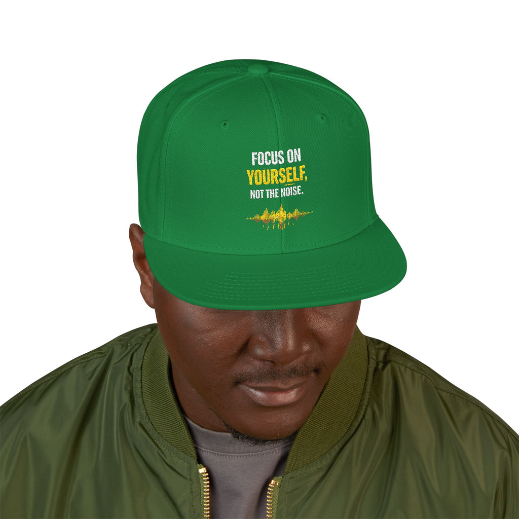 Embroidered Motivational Snapback Hat - 'Focus on Progress' Streetwear Cap