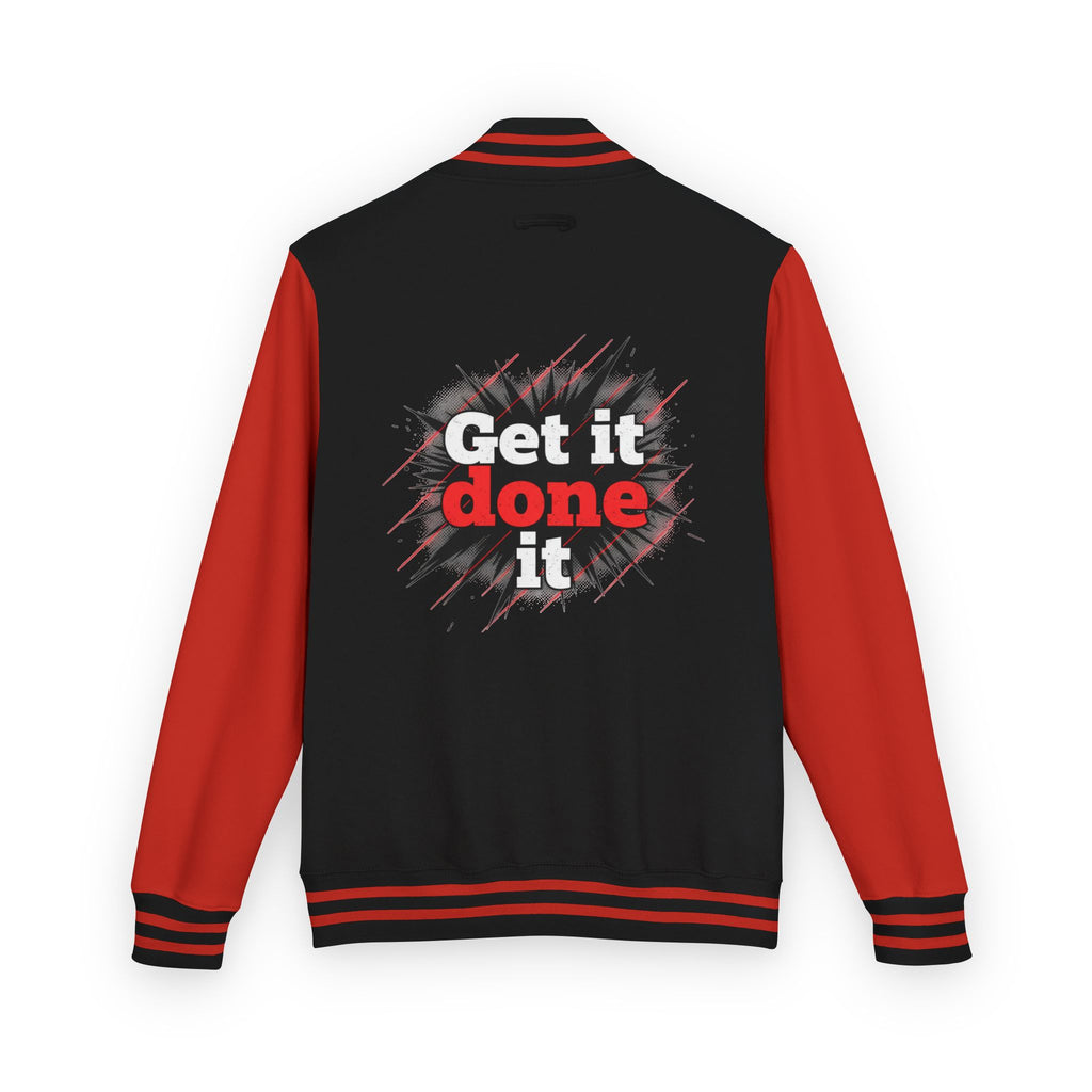 Get It Done Letterman Jacket — Motivational Varsity Bomber