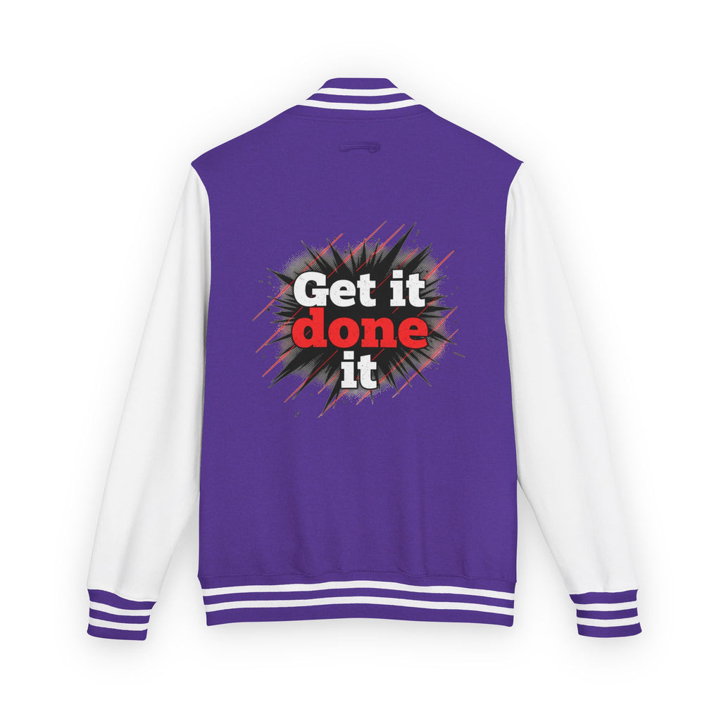Get It Done Letterman Jacket — Motivational Varsity Bomber