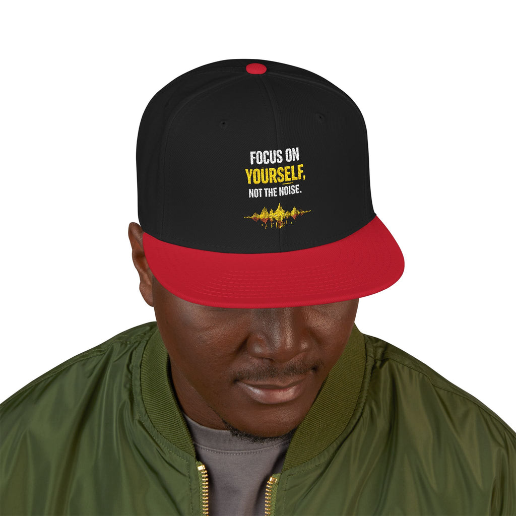 Embroidered Motivational Snapback Hat - 'Focus on Progress' Streetwear Cap