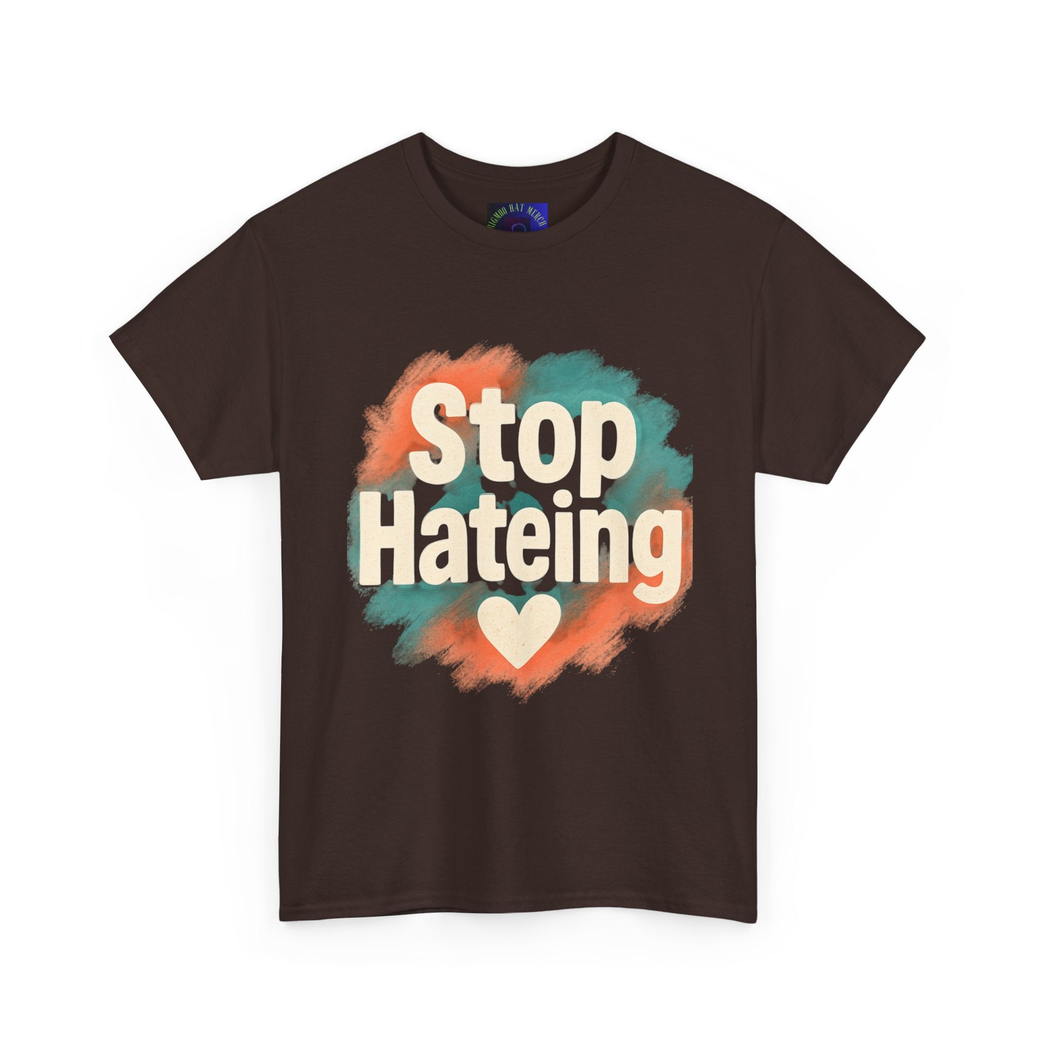 Unisex Heavy Cotton Tee: "Stop Hateing" Graphic Tee, Casual Wear, Gift for Activists, T-Shirt for Social Causes, Everyday Comfort