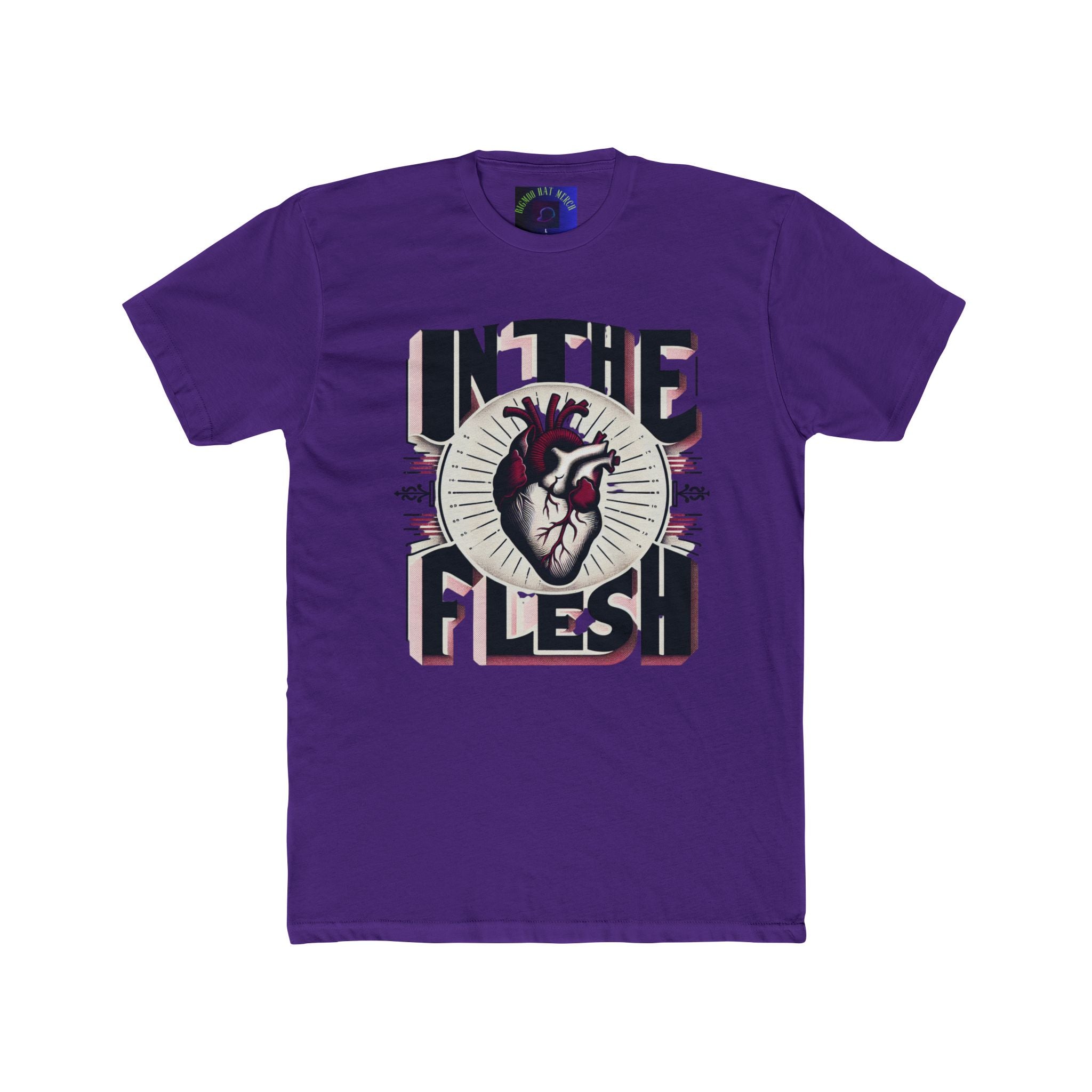 Graphic Heart Print Unisex Cotton Crew Tee - Casual Wear, Heart Theme, Gift for Him, Gift for Her, Music Lovers, Unique Style