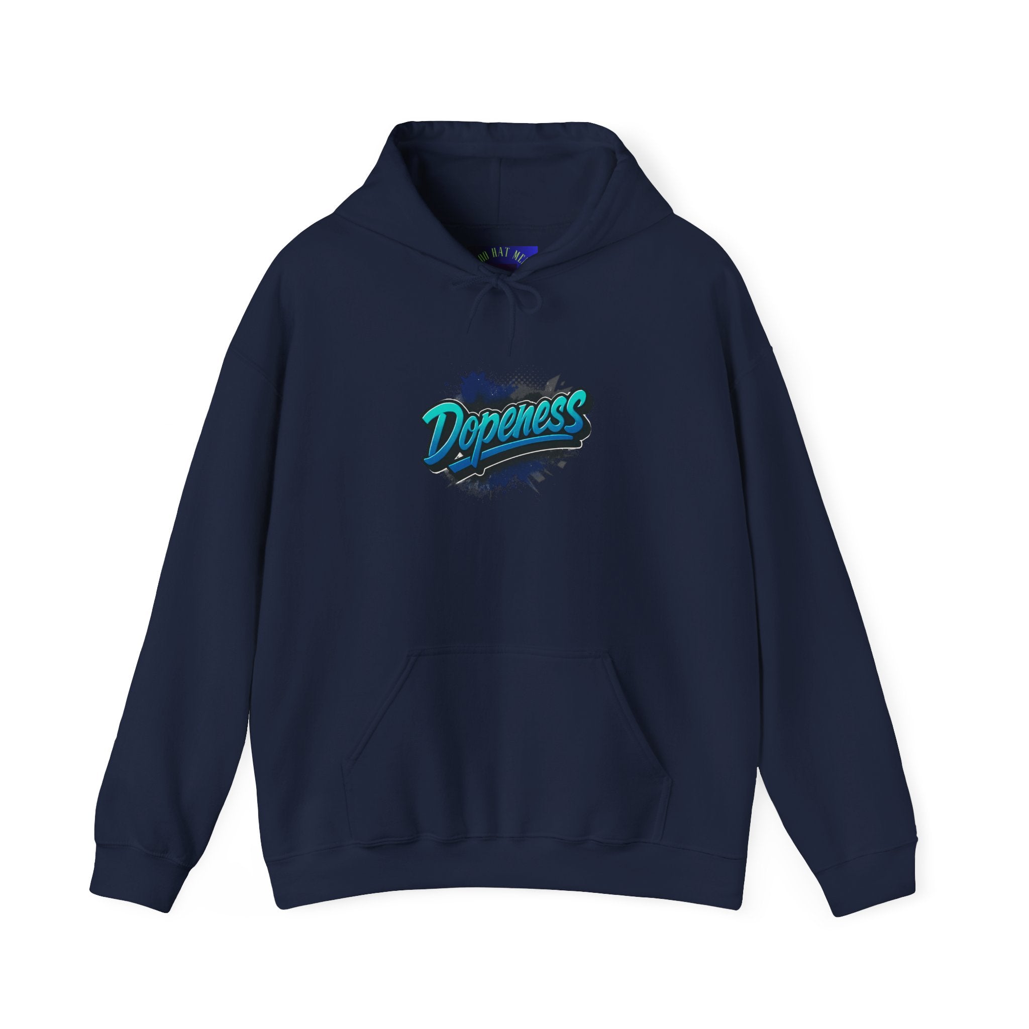 Dopeness Graffiti Hoodie — Retro Teal Streetwear Sweatshirt