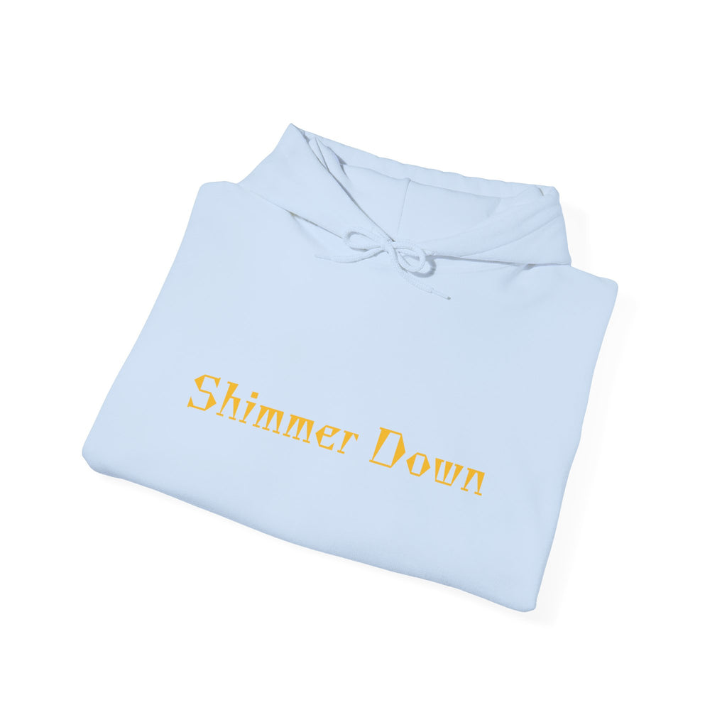 Shimmer Down Hoodie - Cozy Unisex Sweatshirt for Relaxation, Gift for Friends and Family, Casual Wear, Self-Care, Everyday Comfort