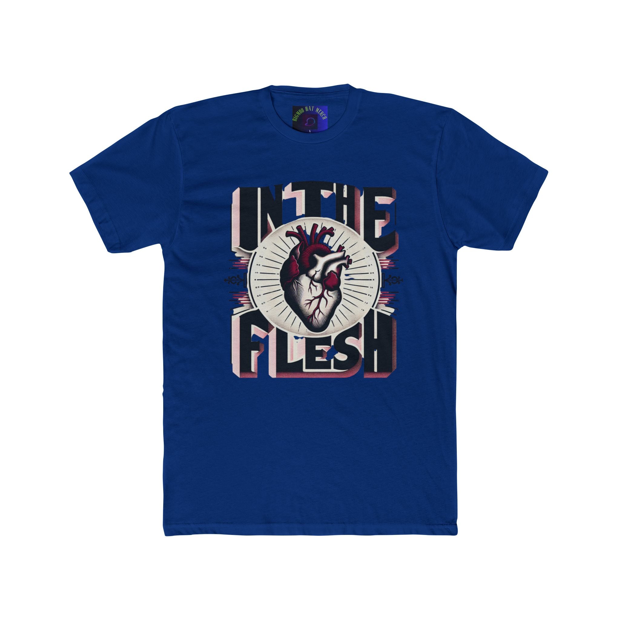 Graphic Heart Print Unisex Cotton Crew Tee - Casual Wear, Heart Theme, Gift for Him, Gift for Her, Music Lovers, Unique Style