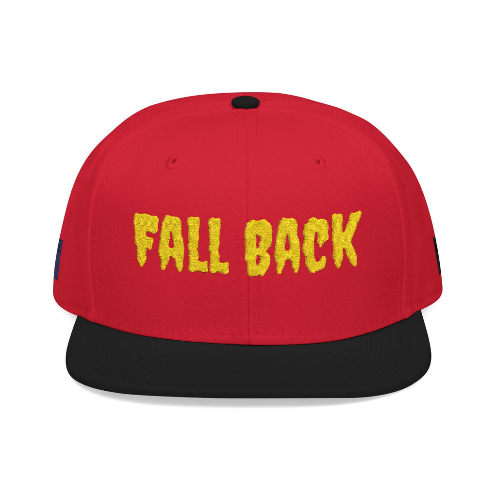Snapback Hat – Embroidered 'Chill Back' Yellow Floral Lettering