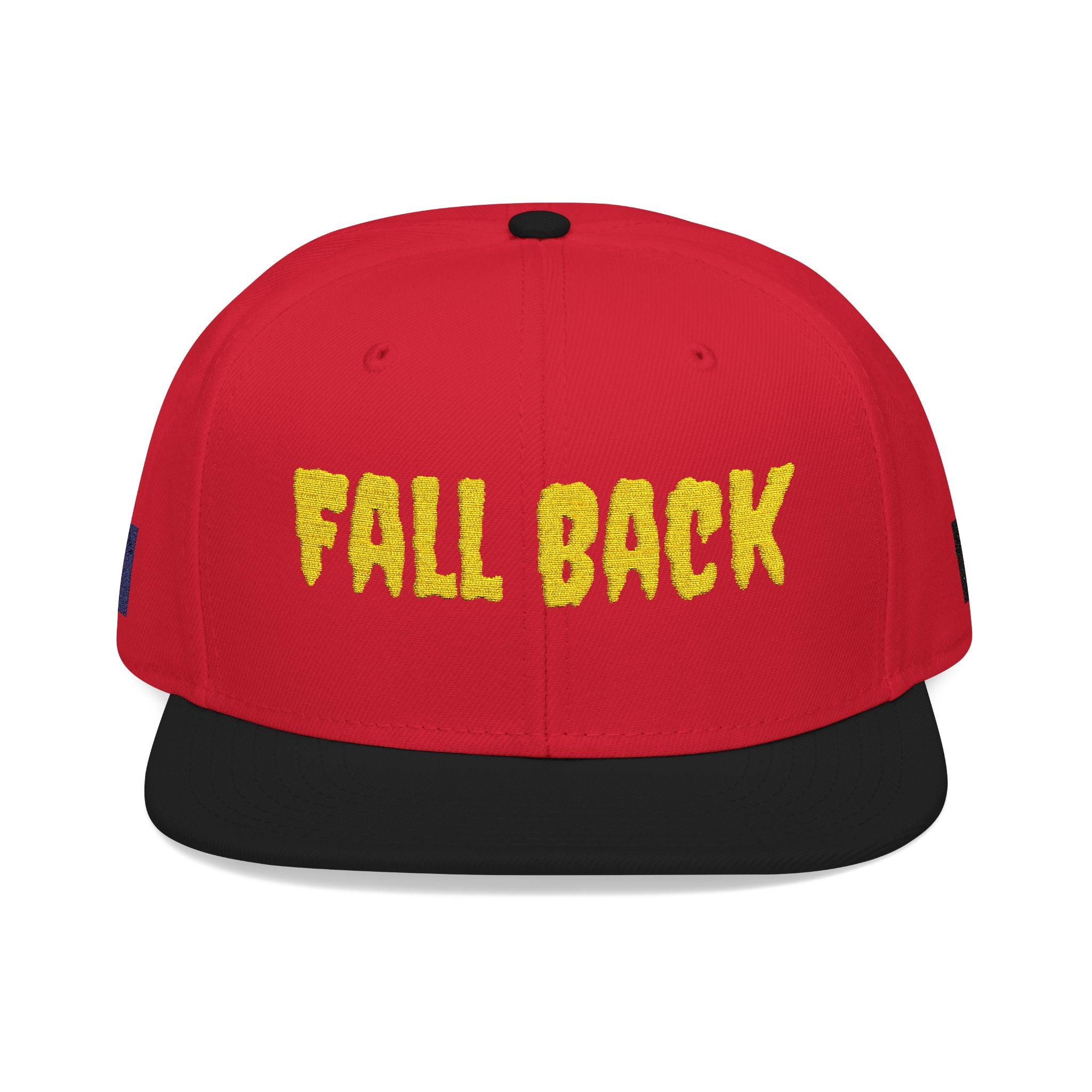 Snapback Hat – Embroidered 'Chill Back' Yellow Floral Lettering