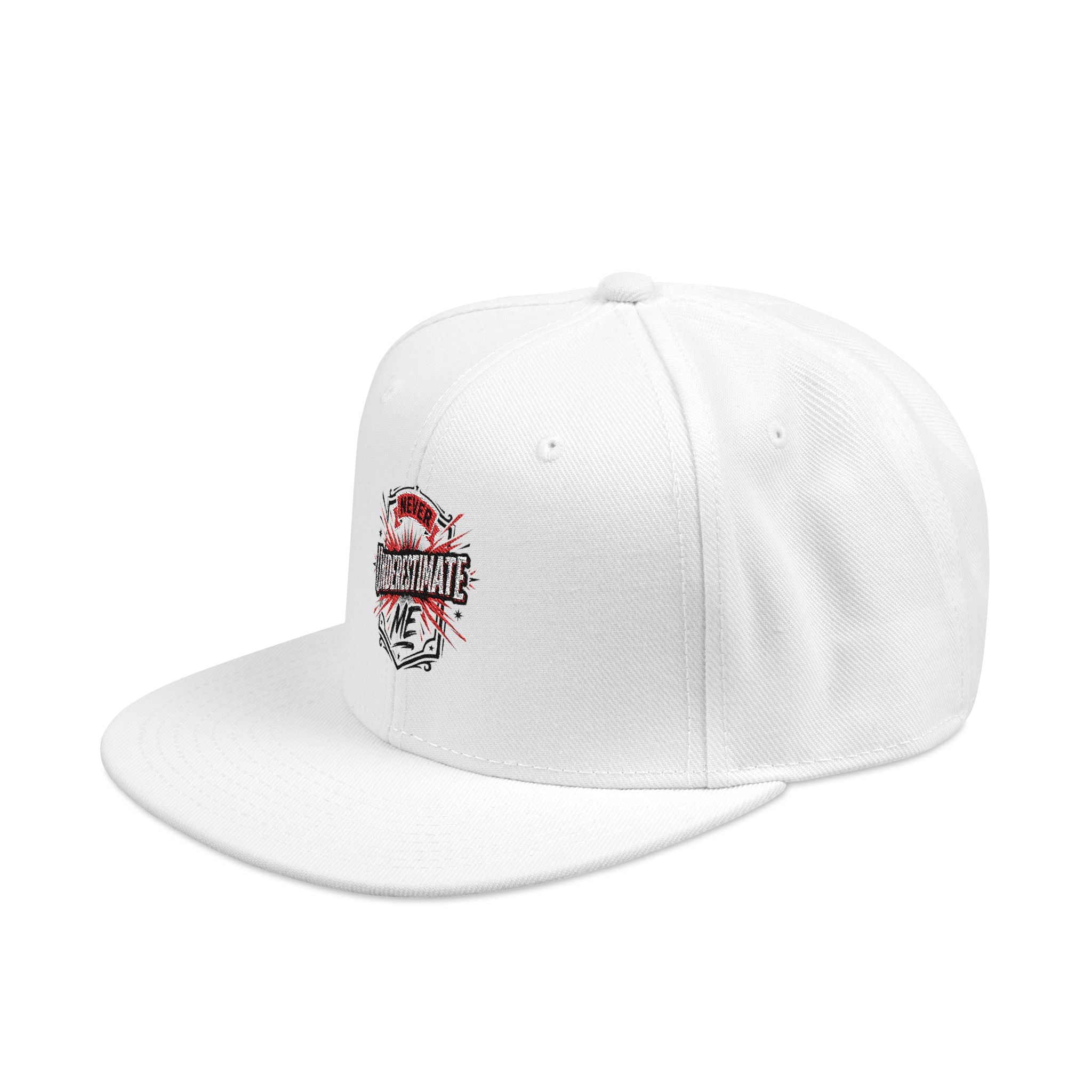 Embroidered Skull & Roses Snapback Hat