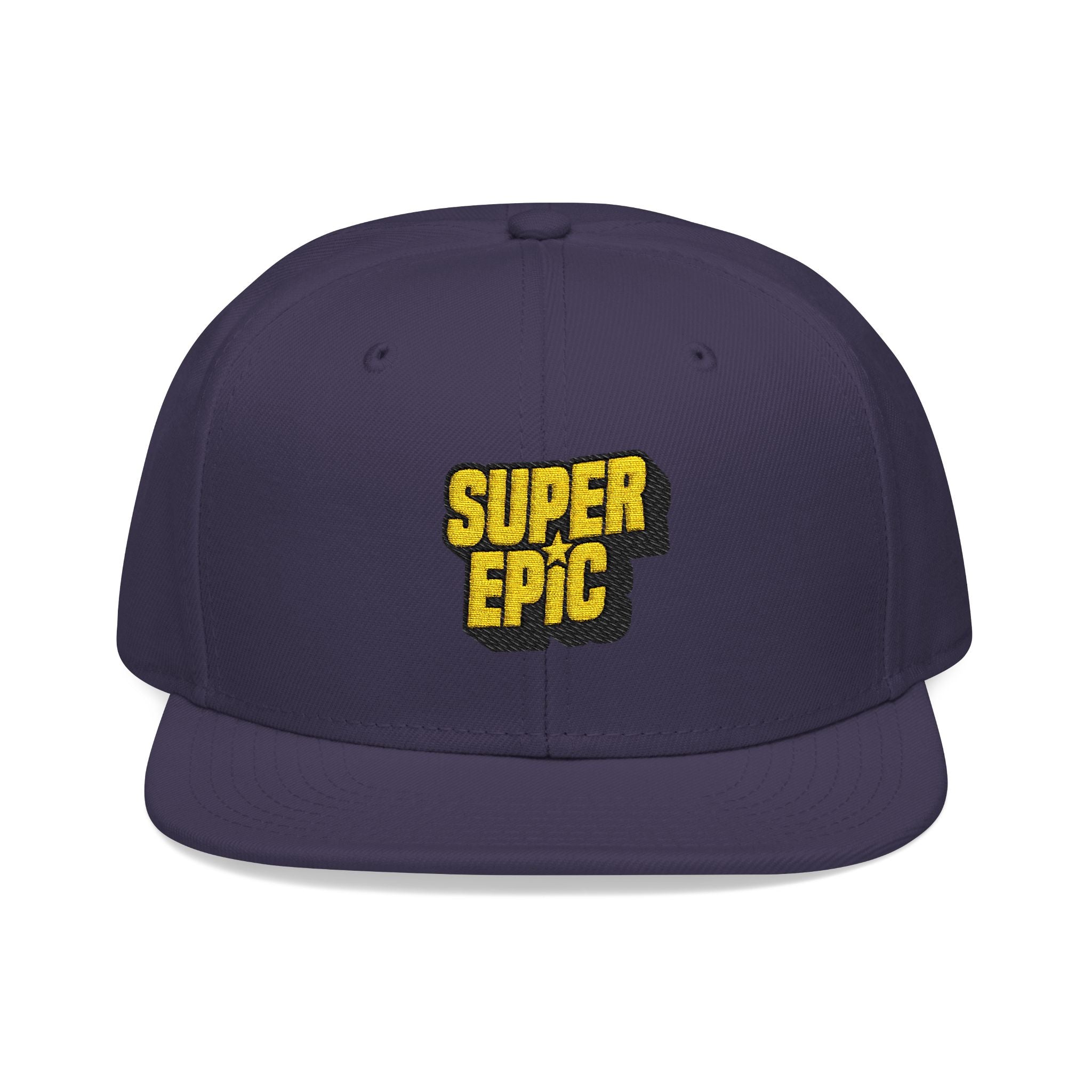 Snapback Hat — Yellow Pixelated 'SUPER OG' Embroidered Streetwear Cap