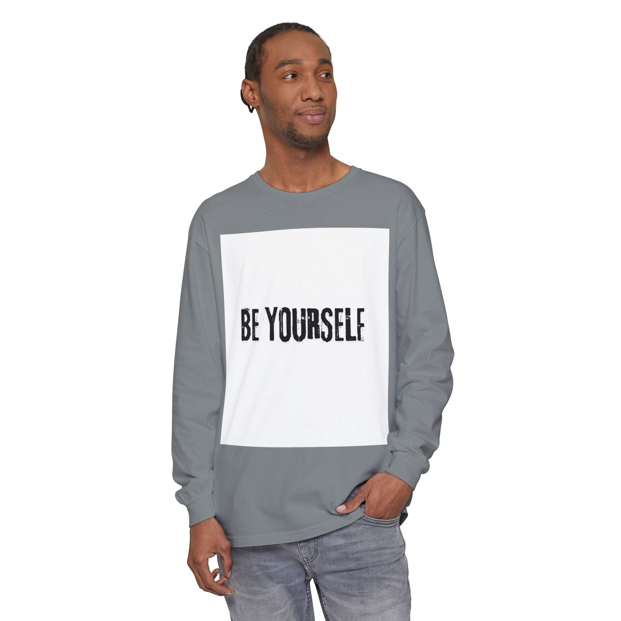 Unisex Long Sleeve Tee - "Be Yourself" - Inspirational Shirt, Gift for Friends, Casual Wear, Motivational Apparel, Everyday Style