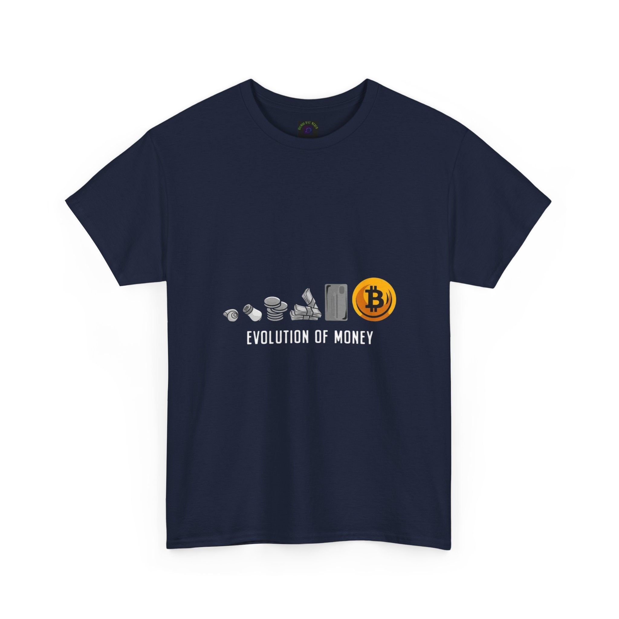 Bitcoin Evolution Tee — Cryptocurrency Mining Progress Graphic T‑Shirt