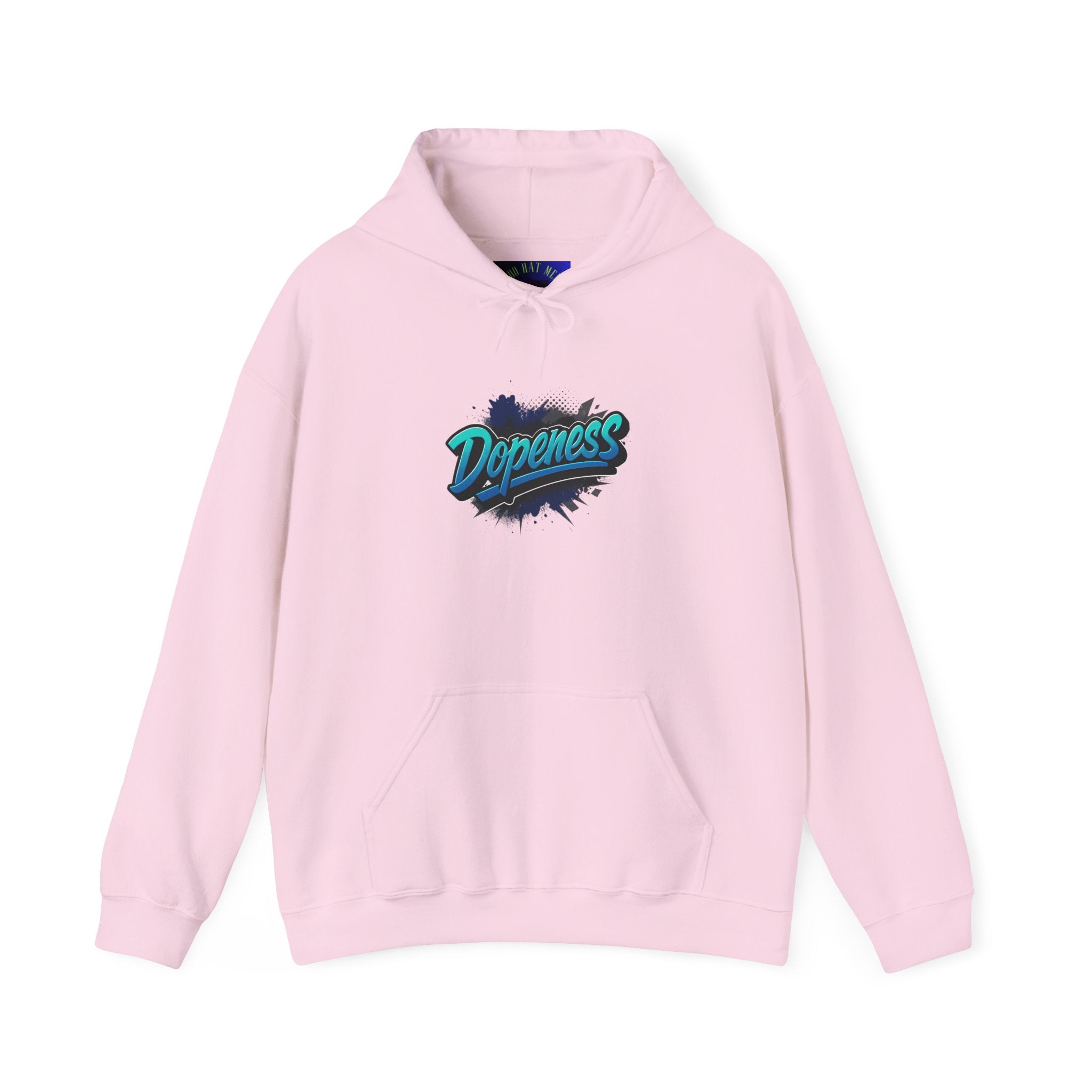 Dopeness Graffiti Hoodie — Retro Teal Streetwear Sweatshirt