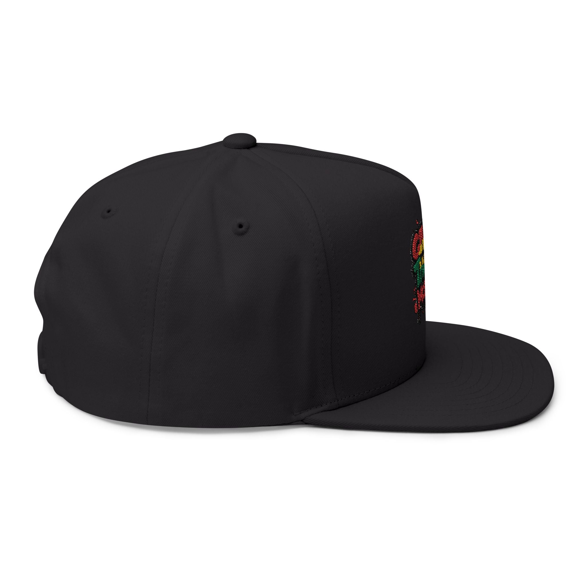 Flat Bill Cap — Colorful Graffiti “Give Thanks to the Most High” Embroidered Snapback