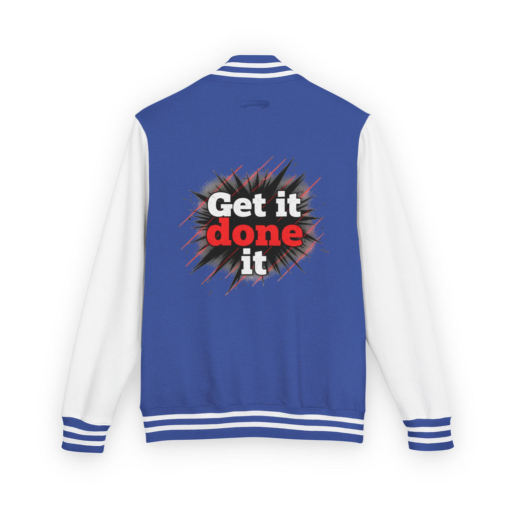 Get It Done Letterman Jacket — Motivational Varsity Bomber
