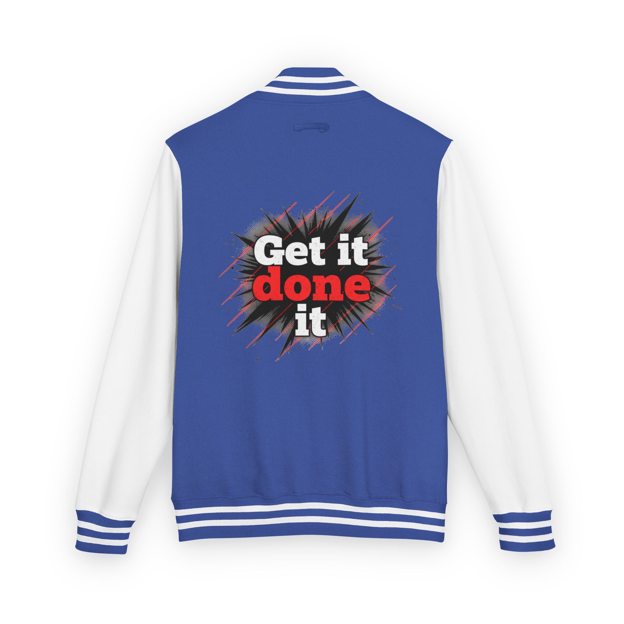 Get It Done Letterman Jacket — Motivational Varsity Bomber