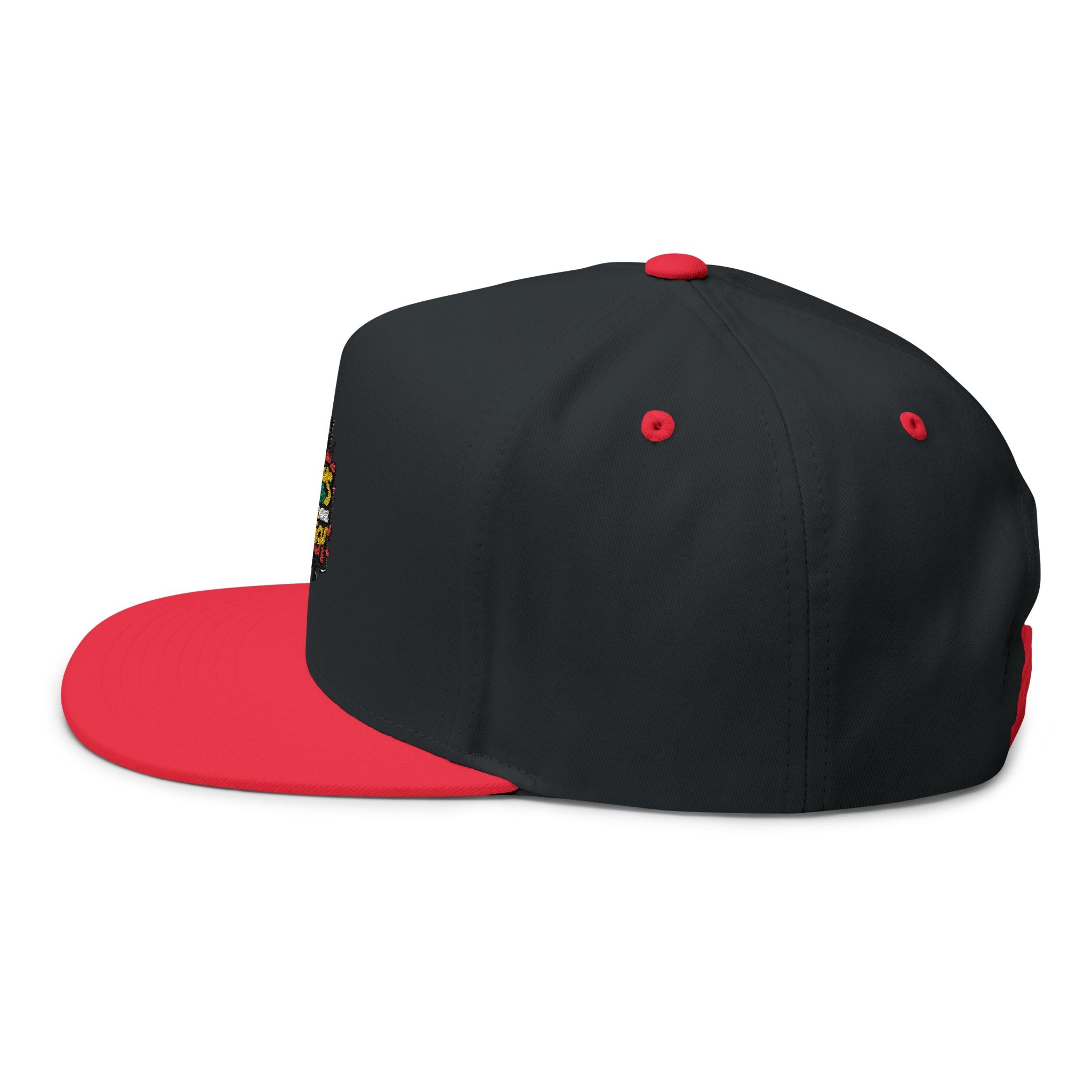 Flat Bill Cap — Colorful Graffiti “Give Thanks to the Most High” Embroidered Snapback