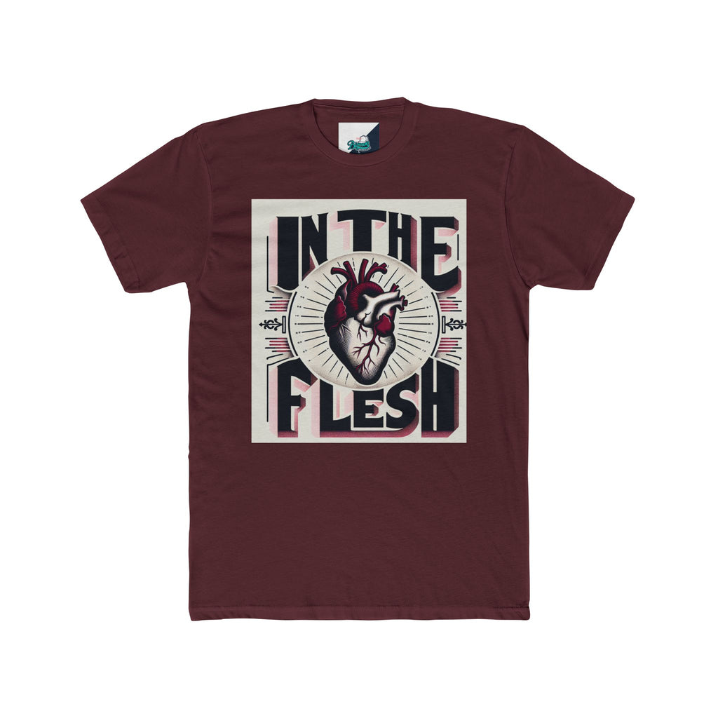 Graphic Heart Print Unisex Cotton Crew Tee - Casual Wear, Heart Theme, Gift for Him, Gift for Her, Music Lovers, Unique Style