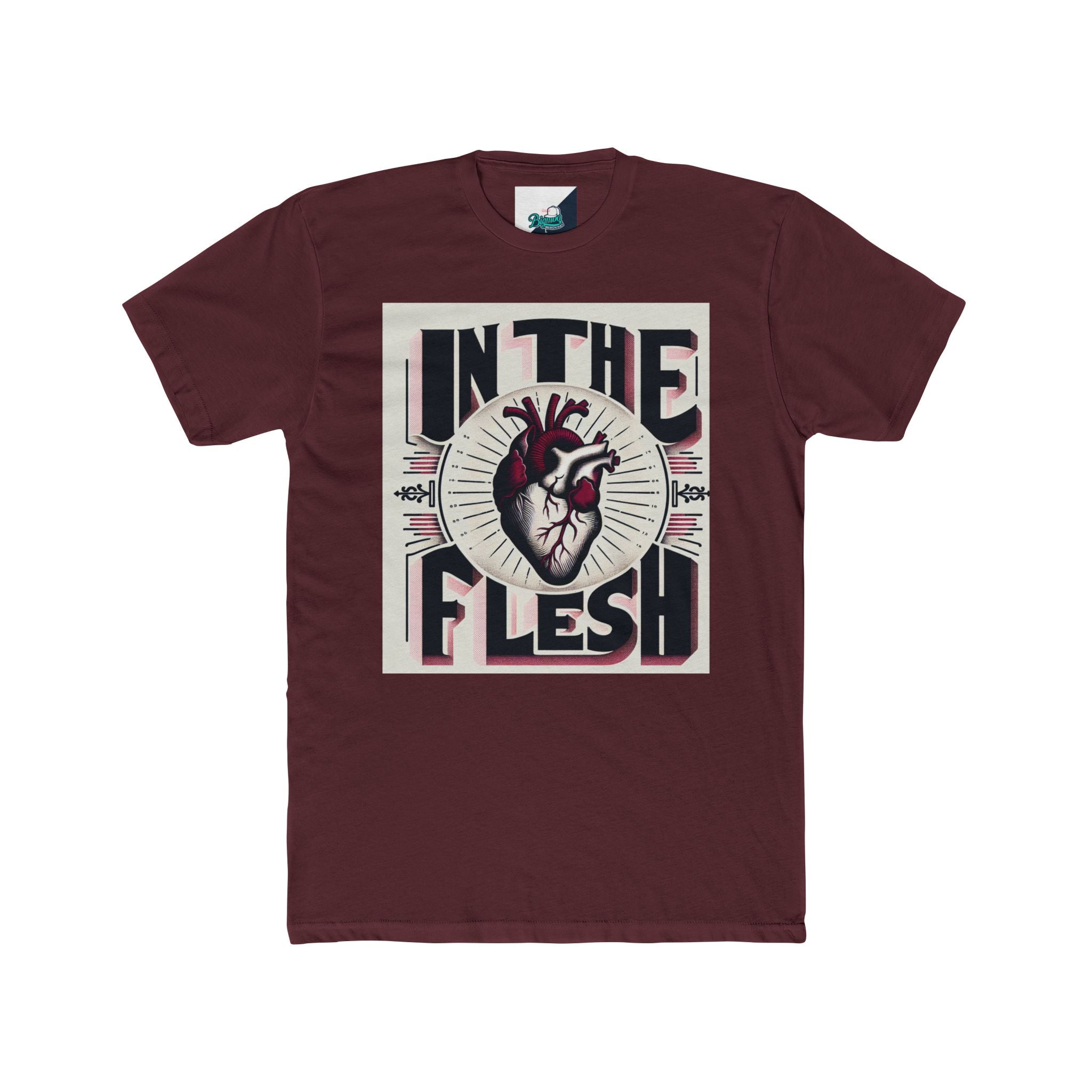 Graphic Heart Print Unisex Cotton Crew Tee - Casual Wear, Heart Theme, Gift for Him, Gift for Her, Music Lovers, Unique Style