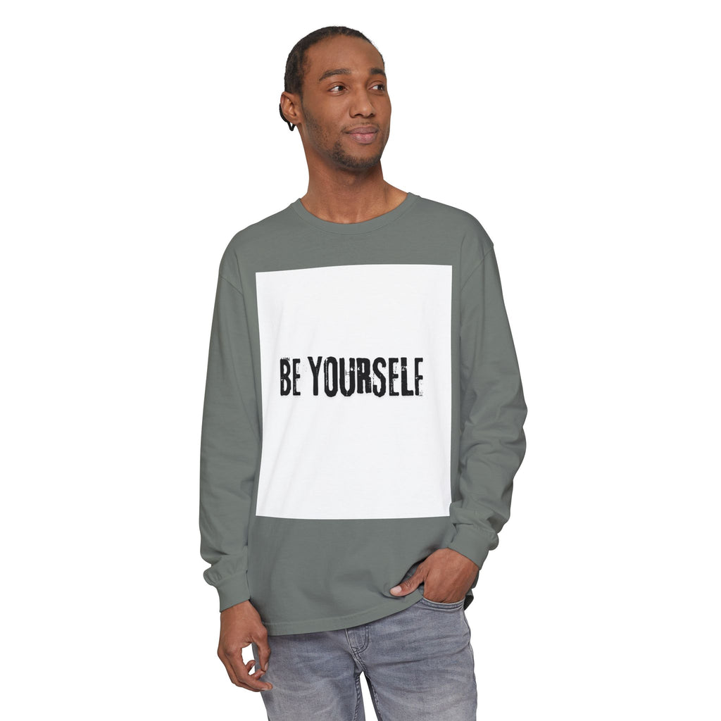 Unisex Long Sleeve Tee - "Be Yourself" - Inspirational Shirt, Gift for Friends, Casual Wear, Motivational Apparel, Everyday Style
