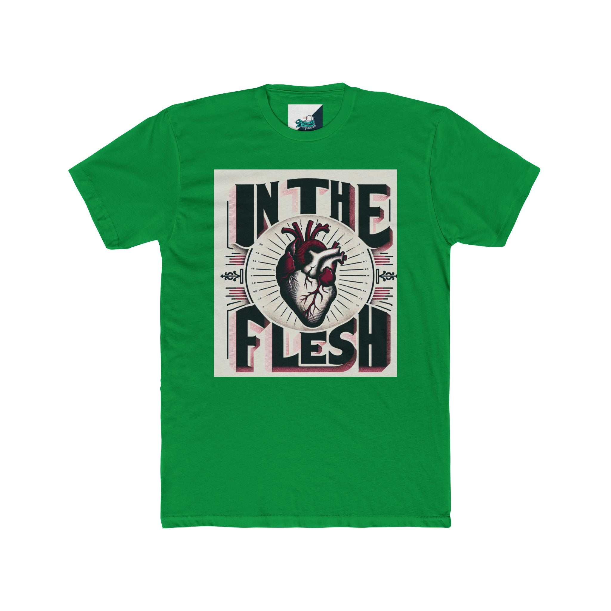 Graphic Heart Print Unisex Cotton Crew Tee - Casual Wear, Heart Theme, Gift for Him, Gift for Her, Music Lovers, Unique Style