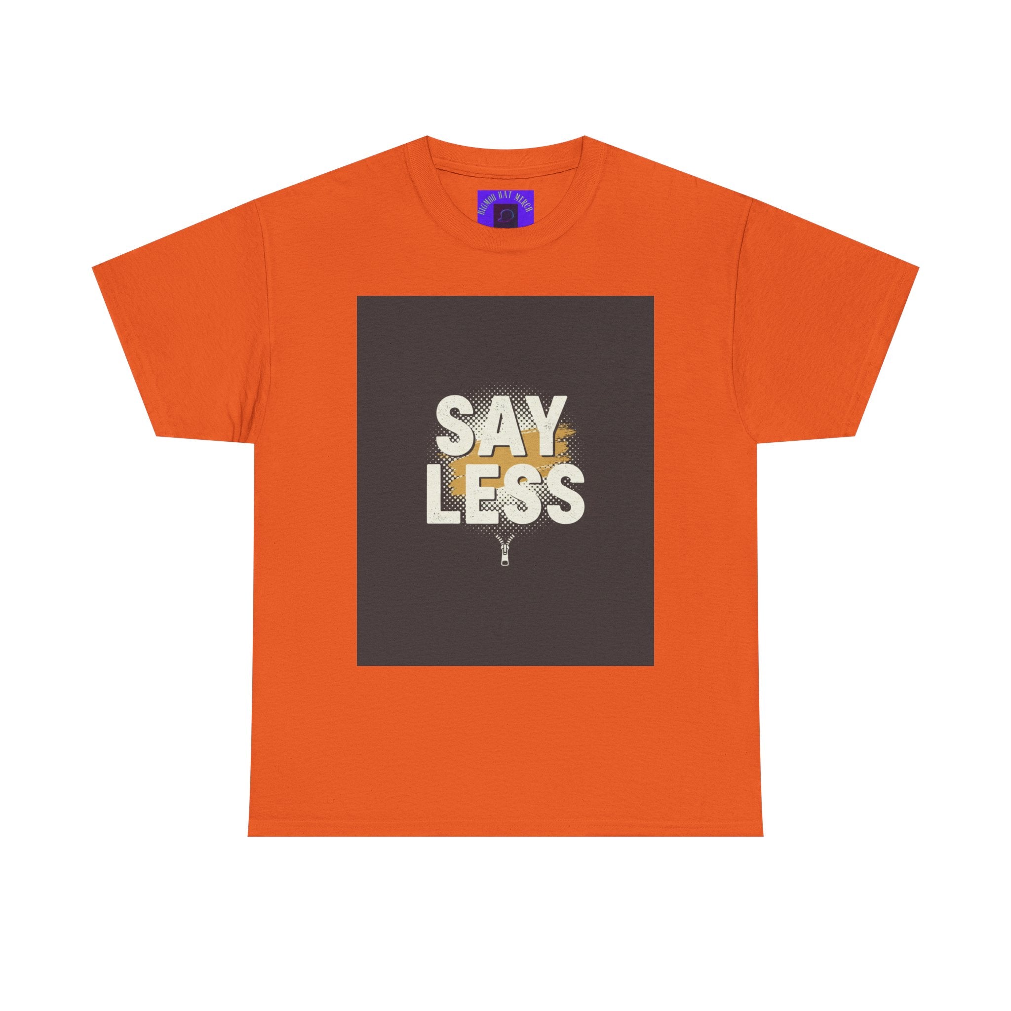 Say Less Graphic Ringer Tee — Mens Retro Minimalist Statement Shirt