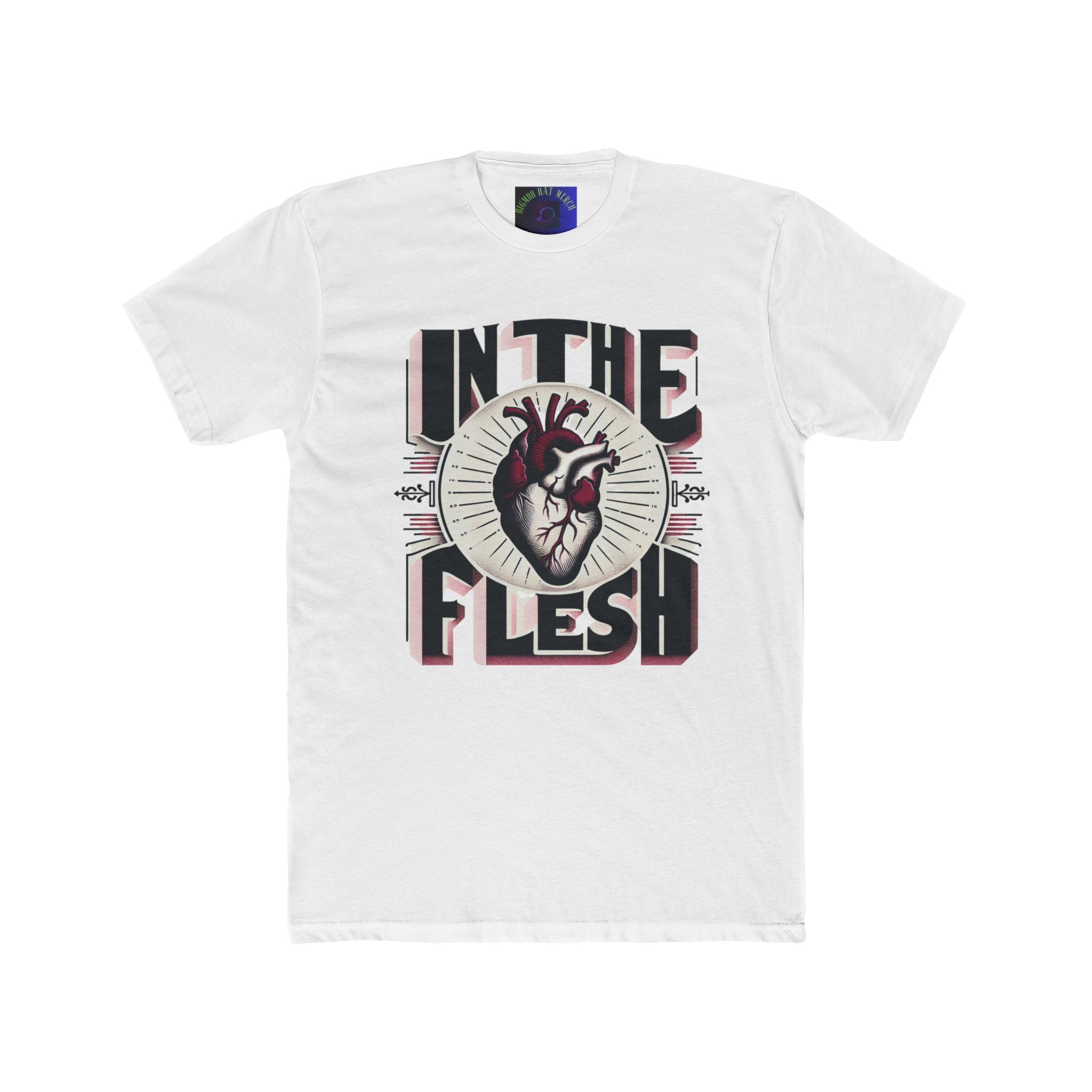 Graphic Heart Print Unisex Cotton Crew Tee - Casual Wear, Heart Theme, Gift for Him, Gift for Her, Music Lovers, Unique Style