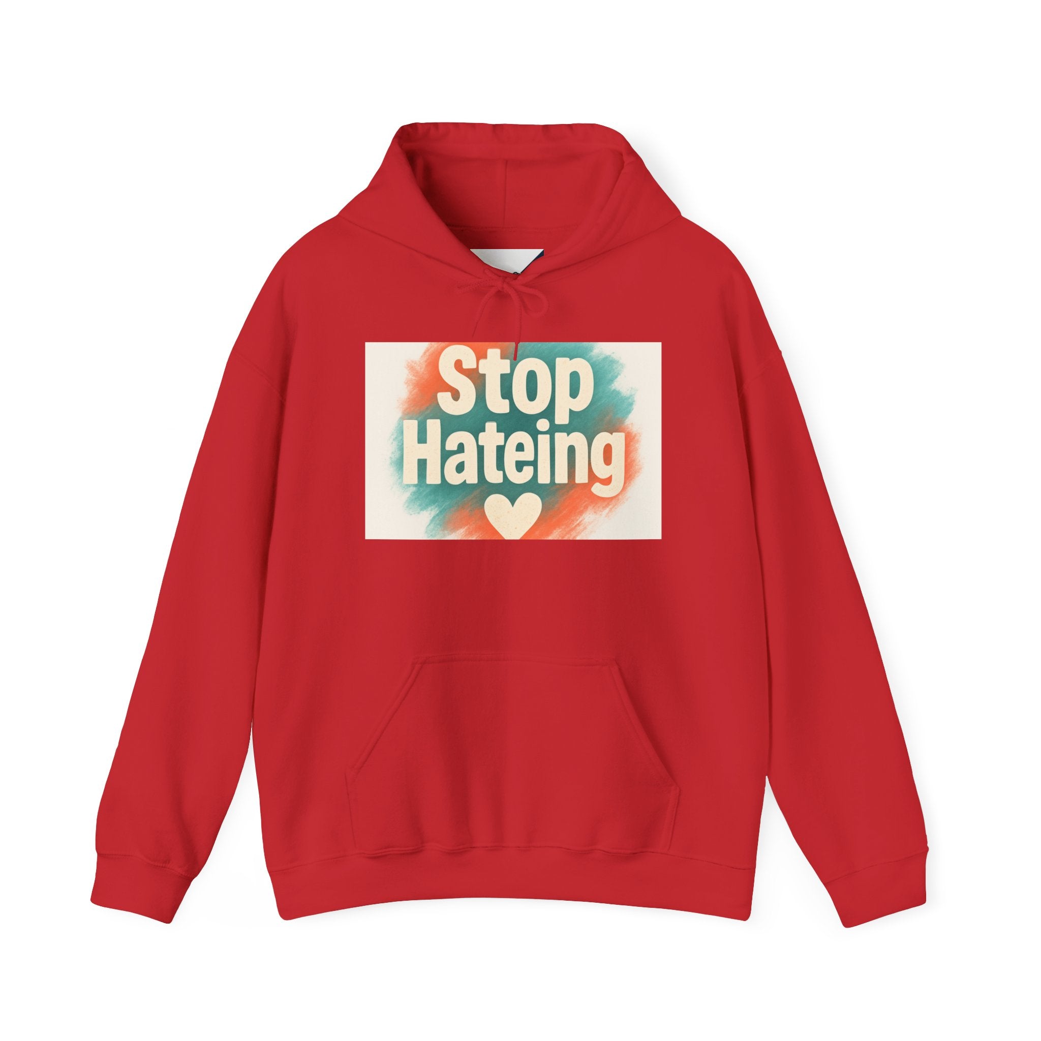 Colorful Message Hoodie: Stop Hate Tees, Unisex Sweatshirt, Gift for Friends, Anti-Hate Apparel, Cozy & Comfy Wear