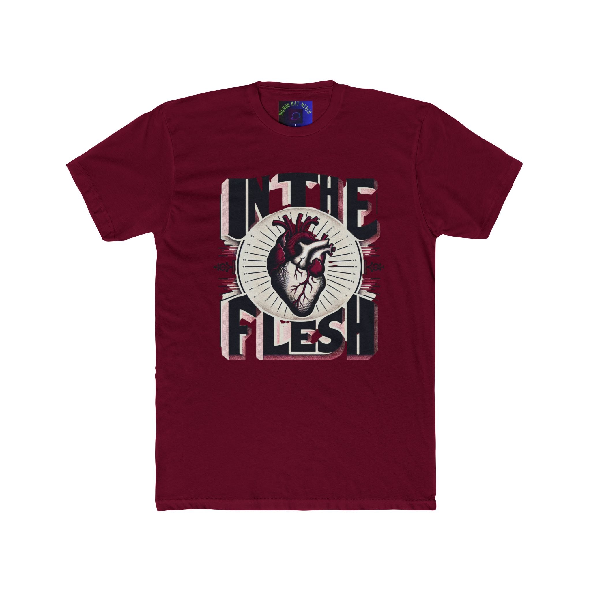Graphic Heart Print Unisex Cotton Crew Tee - Casual Wear, Heart Theme, Gift for Him, Gift for Her, Music Lovers, Unique Style
