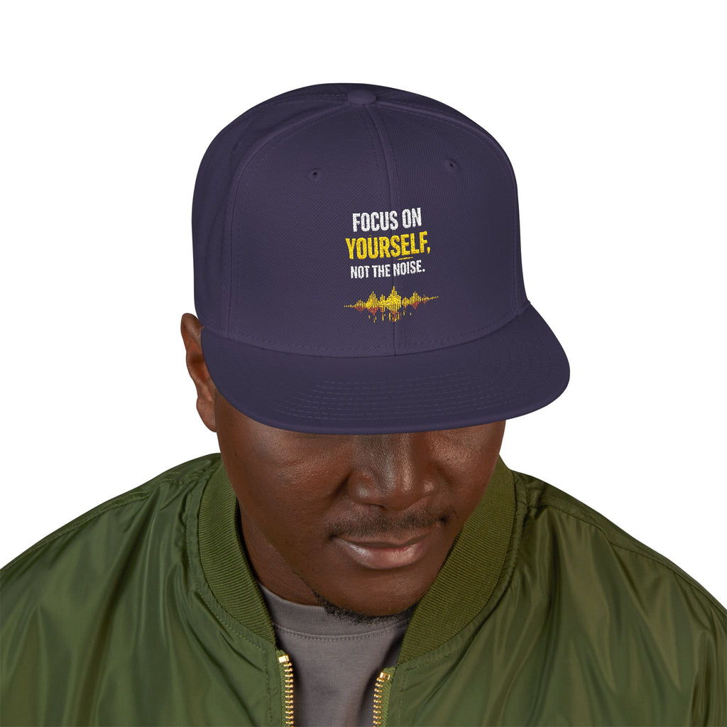 Embroidered Motivational Snapback Hat - 'Focus on Progress' Streetwear Cap