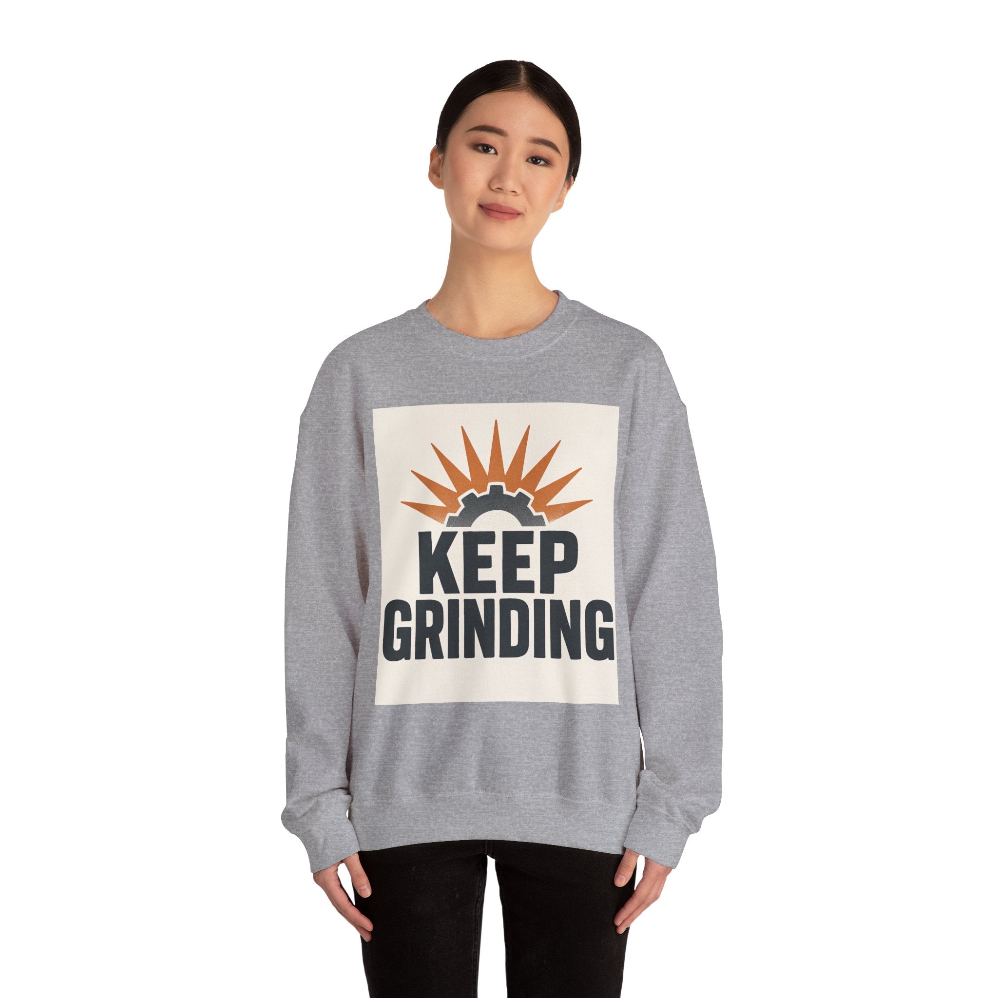 Keep Grinding Sweatshirt — Motivational Crewneck for Hustle & Gym Enthusiasts