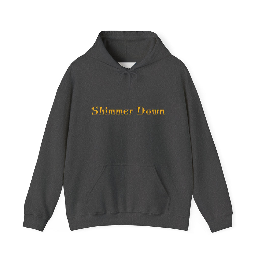 Shimmer Down Hoodie - Cozy Unisex Sweatshirt for Relaxation, Gift for Friends and Family, Casual Wear, Self-Care, Everyday Comfort