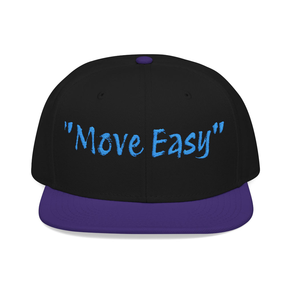 Stylish Snapback Cap - "Move Easy" Embroidered Design, Casual Hat, Streetwear Accessory, Gift for Him/Her, Everyday Wear