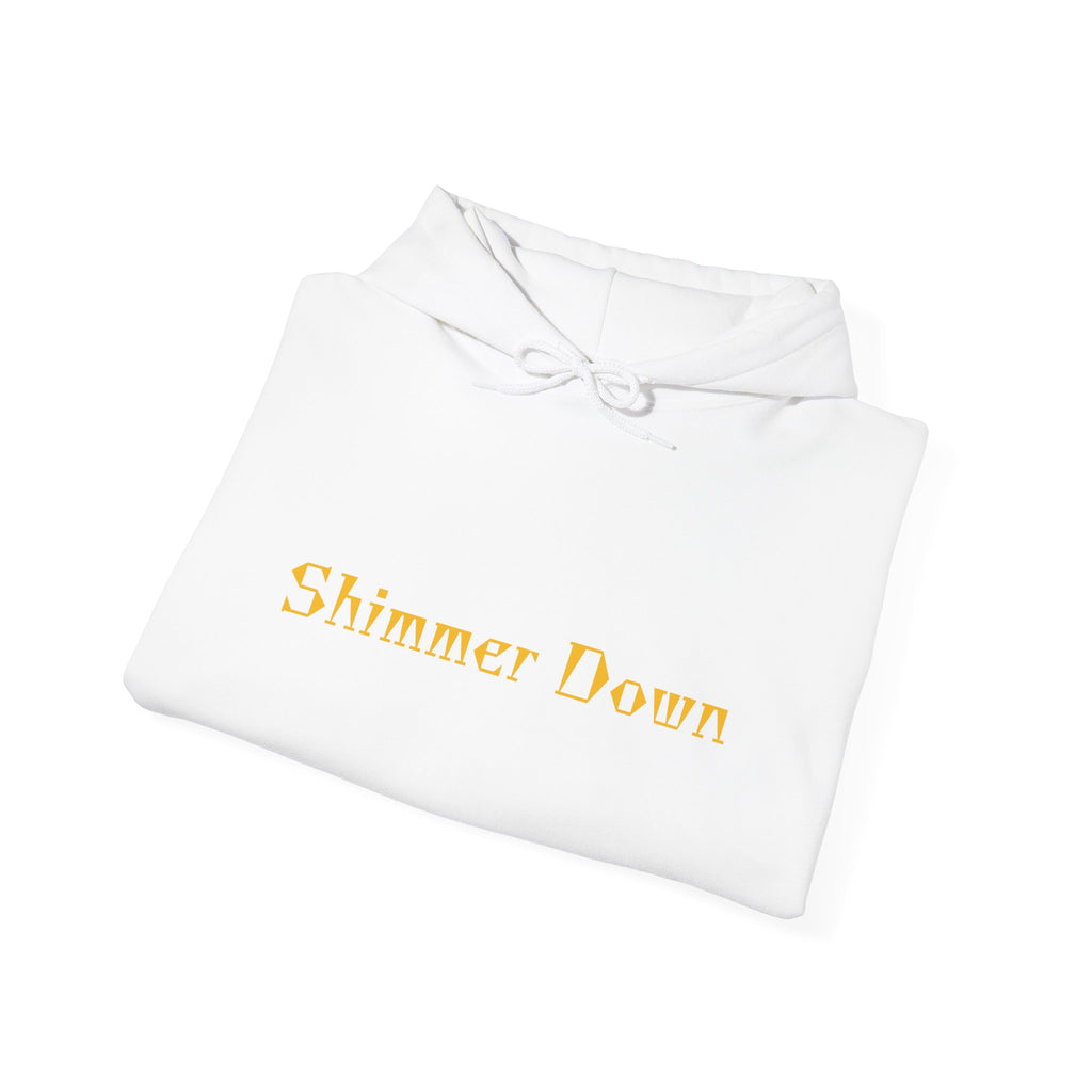Shimmer Down Hoodie - Cozy Unisex Sweatshirt for Relaxation, Gift for Friends and Family, Casual Wear, Self-Care, Everyday Comfort