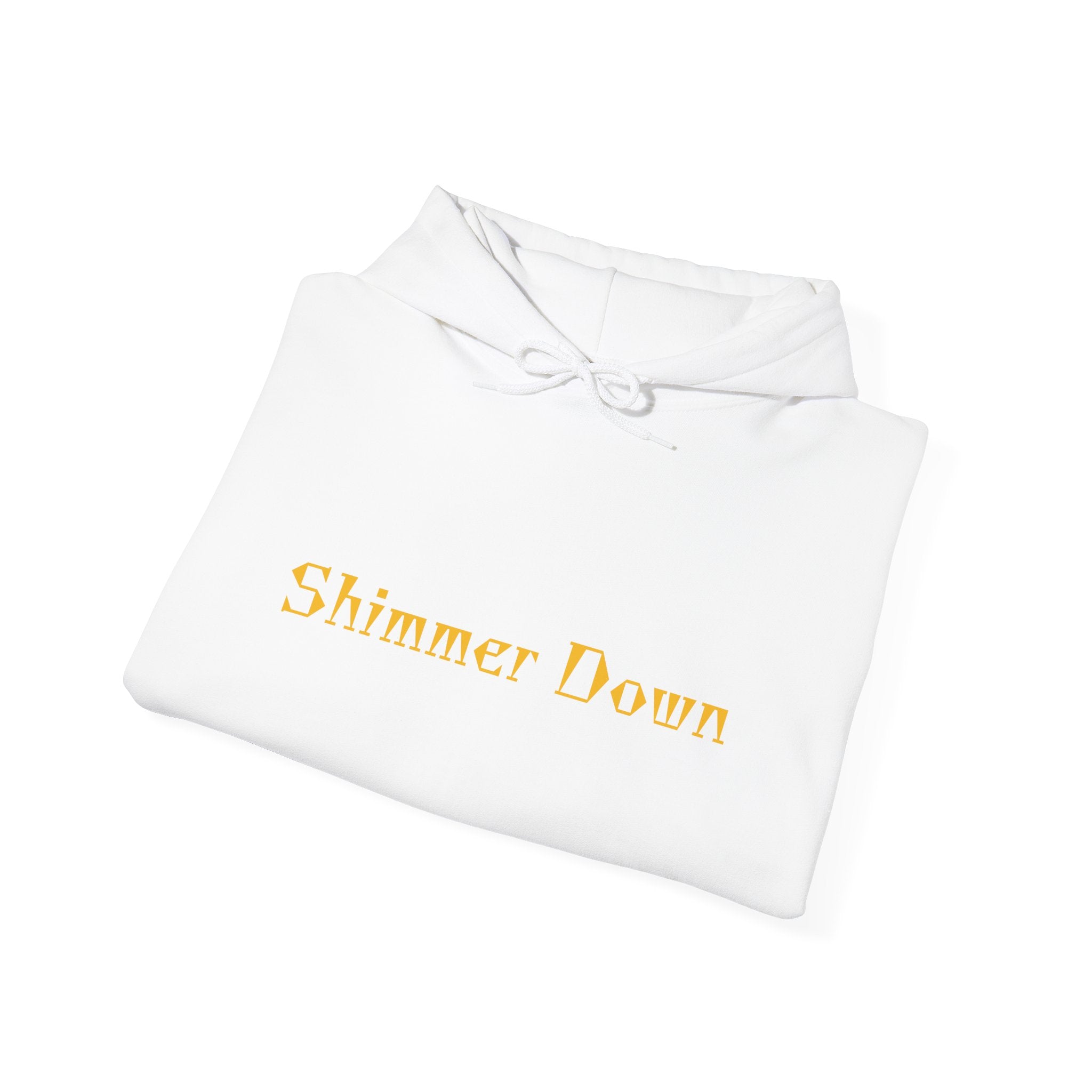 Shimmer Down Hoodie - Cozy Unisex Sweatshirt for Relaxation, Gift for Friends and Family, Casual Wear, Self-Care, Everyday Comfort