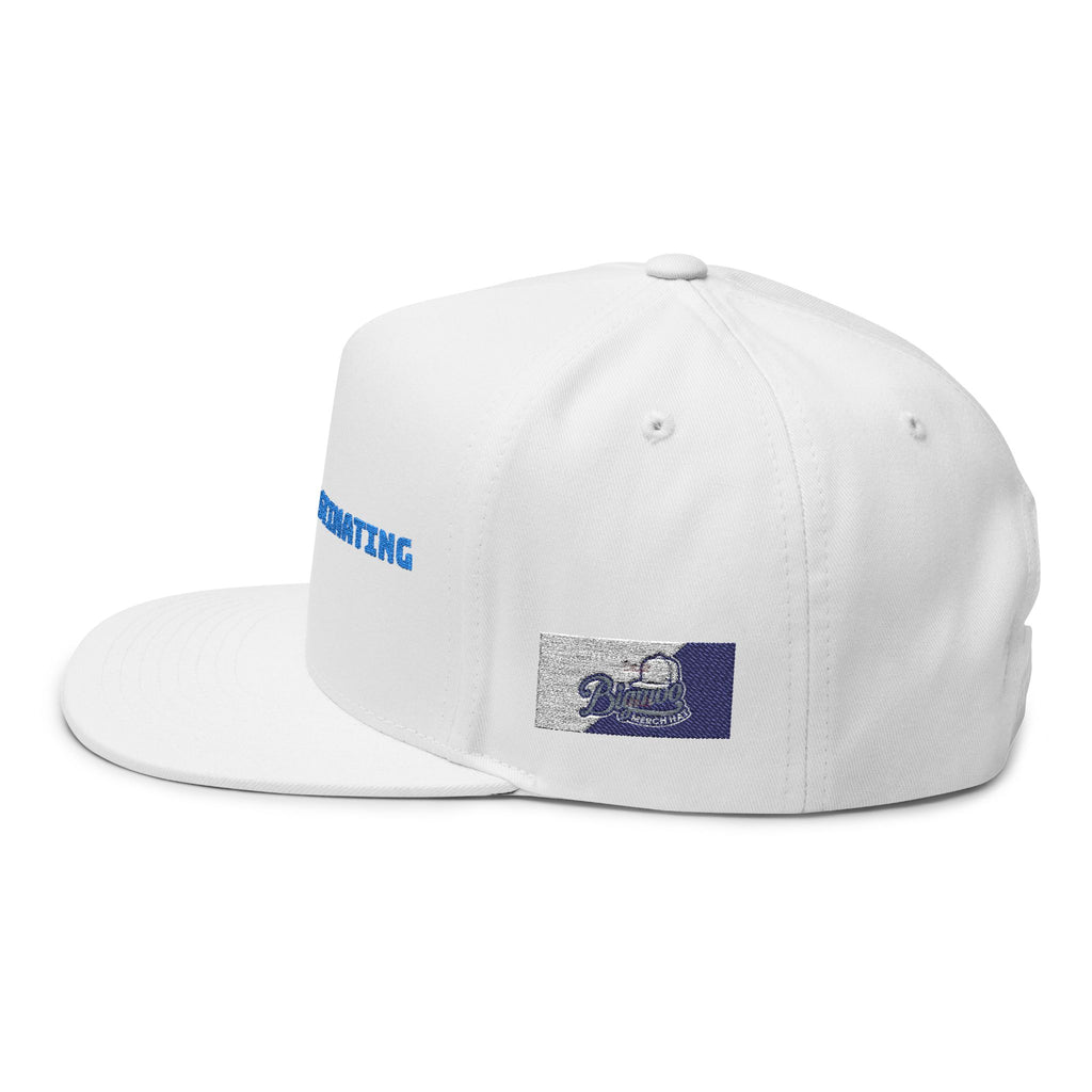 Flat Bill Cap - "Stop Procrastinating" | Trendy Unisex Hat, Casual Wear, Gift for Students, Motivational Apparel, Street Style