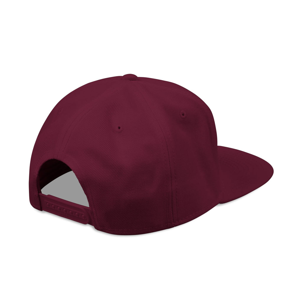 Embroidered Skull & Roses Snapback Hat