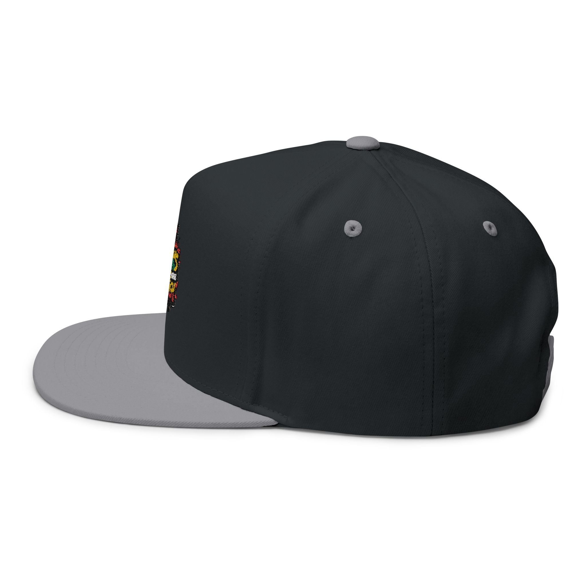 Flat Bill Cap — Colorful Graffiti “Give Thanks to the Most High” Embroidered Snapback
