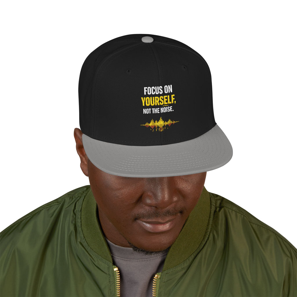 Embroidered Motivational Snapback Hat - 'Focus on Progress' Streetwear Cap