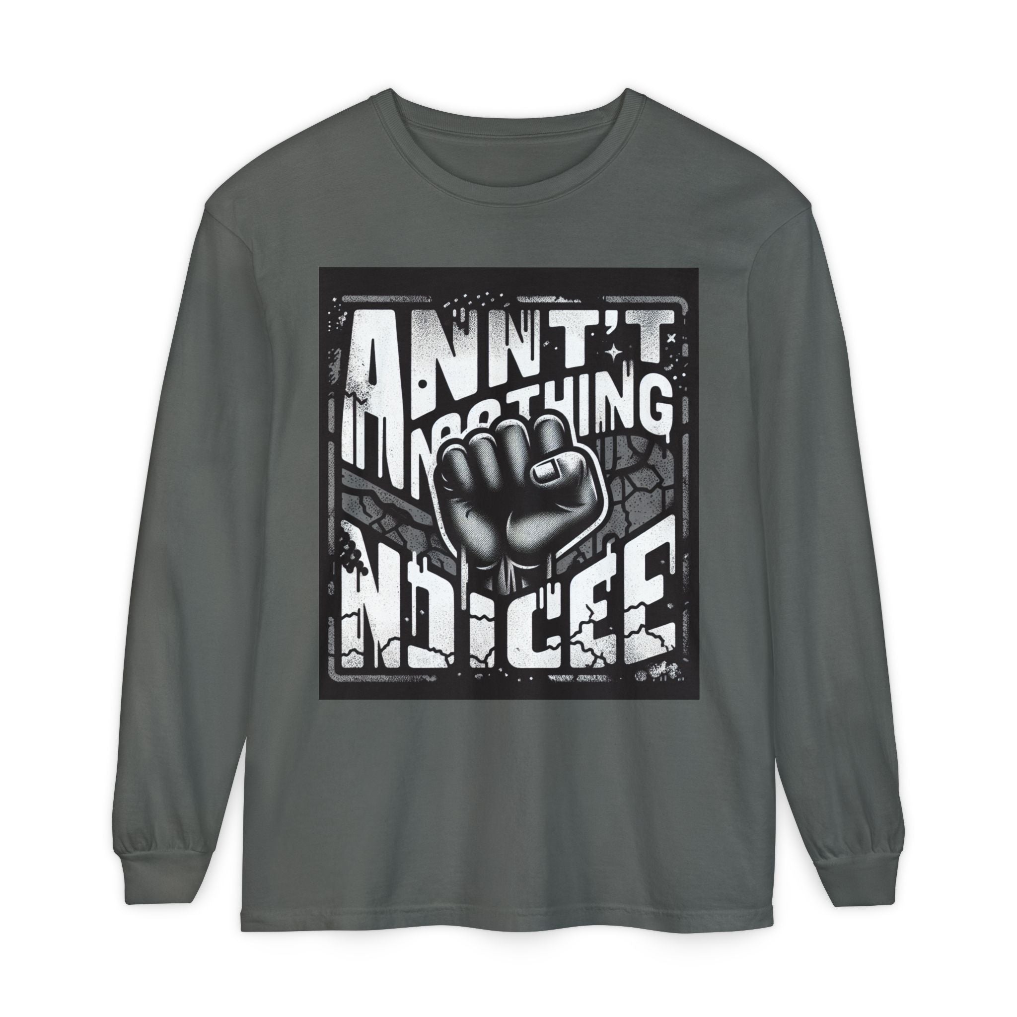 Bold Statement Long Sleeve T-Shirt – Casual Wear, Streetwear Style, Gift for Friends, Graphic Tee, Unisex Fashion