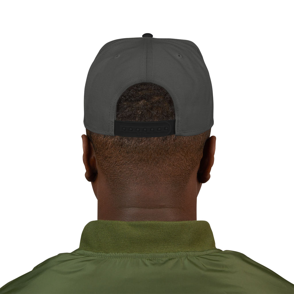 Snapback Hat – Embroidered 'Chill Back' Yellow Floral Lettering