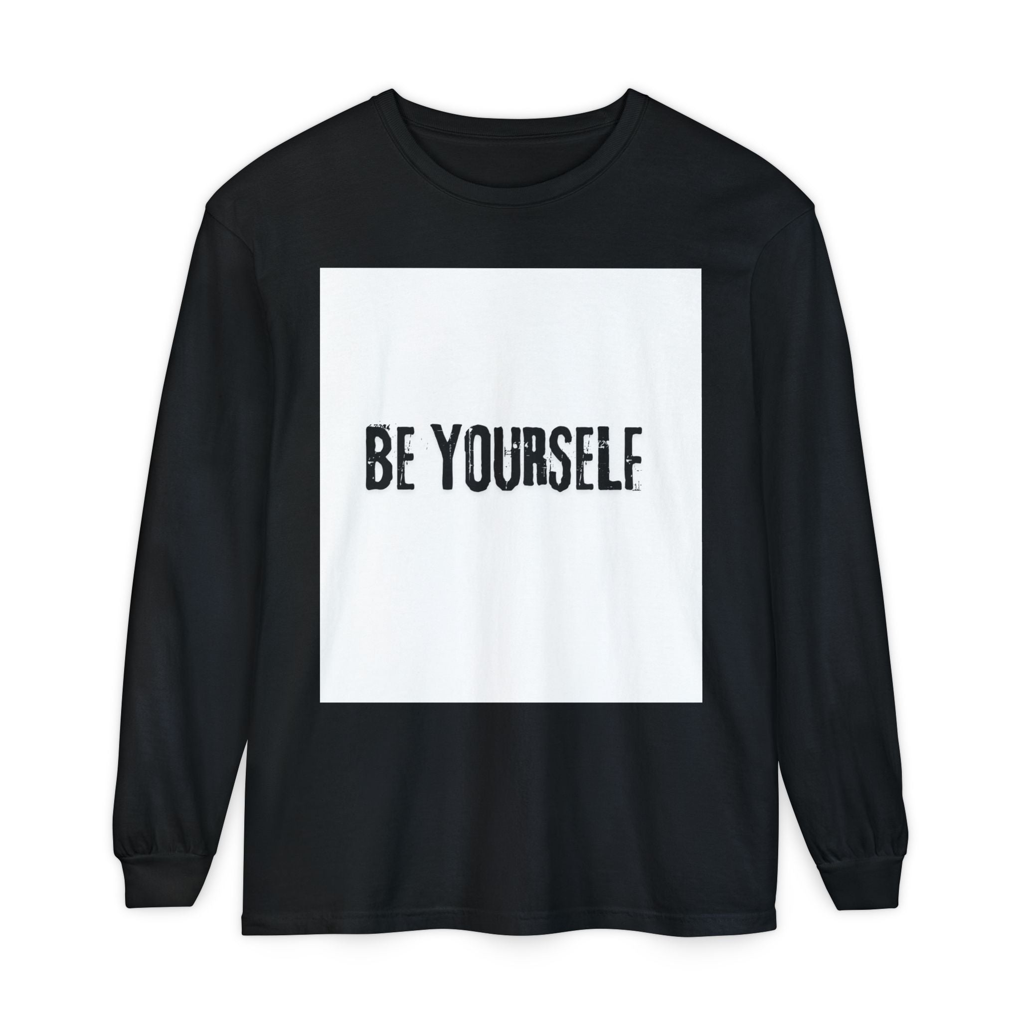 Unisex Long Sleeve Tee - "Be Yourself" - Inspirational Shirt, Gift for Friends, Casual Wear, Motivational Apparel, Everyday Style