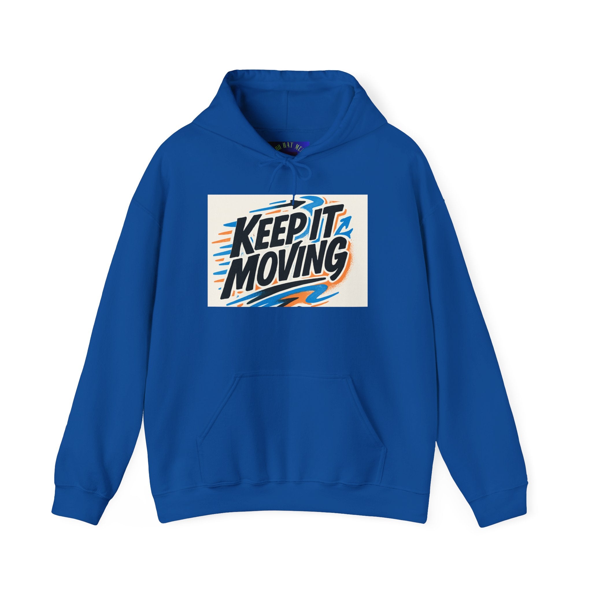 Keep It Moving Hoodie — Retro Motivational Pullover