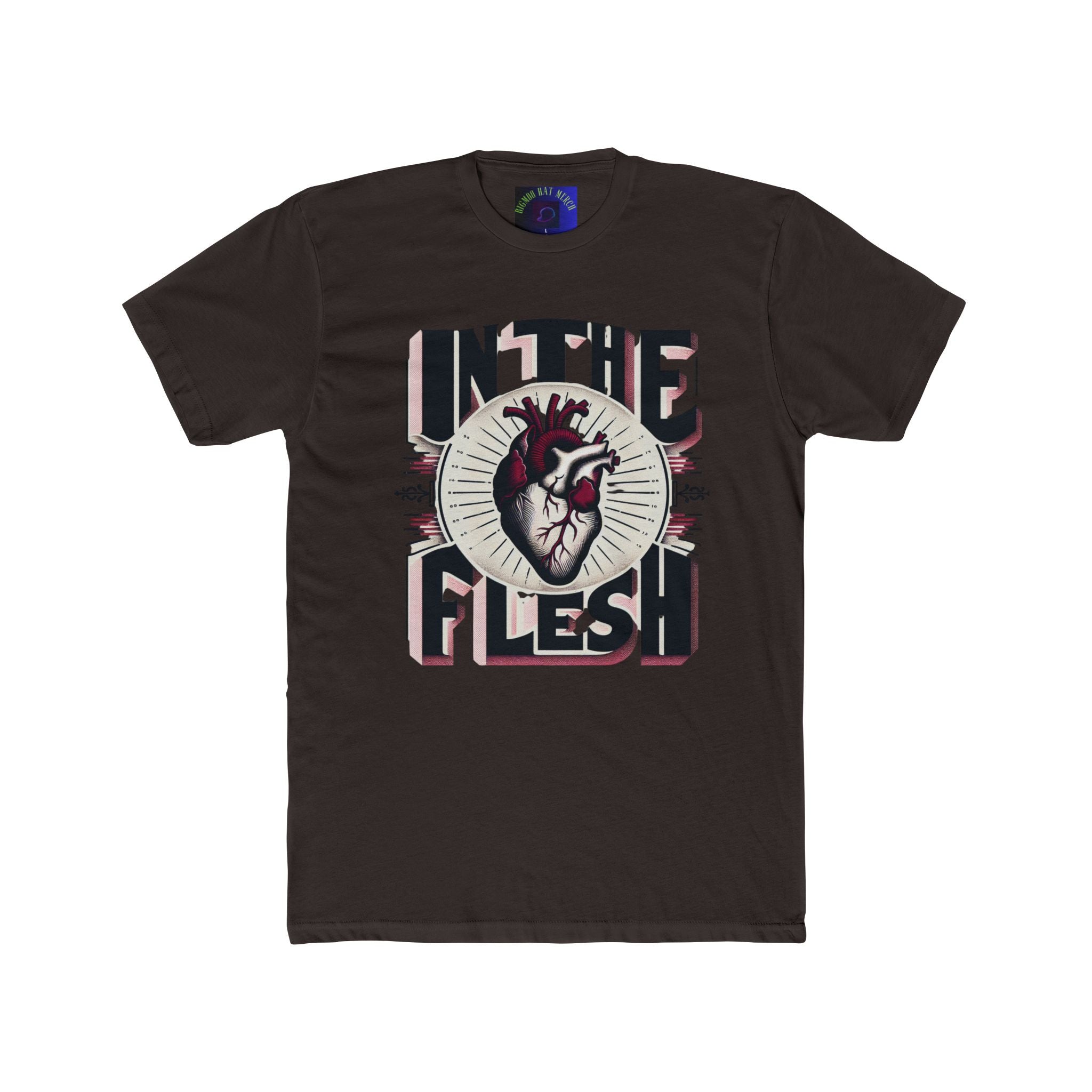 Graphic Heart Print Unisex Cotton Crew Tee - Casual Wear, Heart Theme, Gift for Him, Gift for Her, Music Lovers, Unique Style
