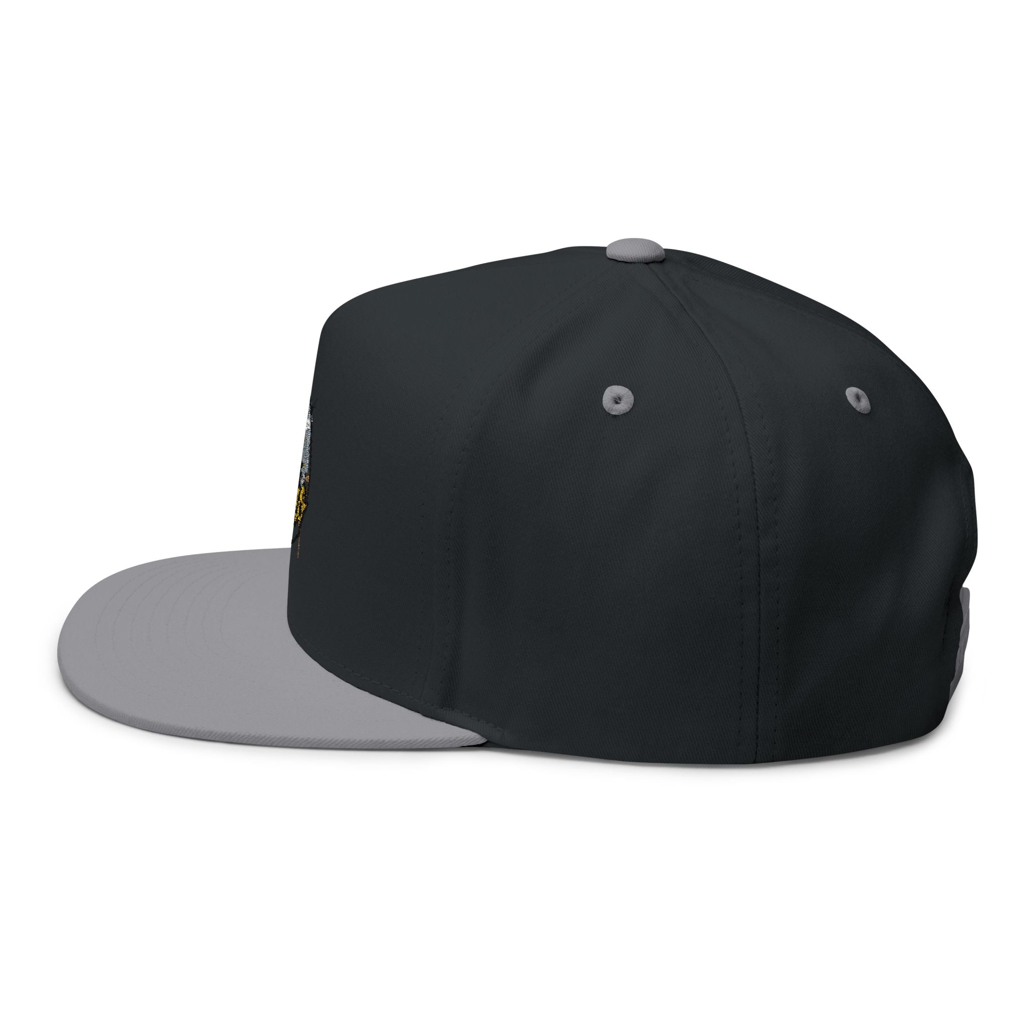Flat Bill Cap — Embroidered "Fo Sho" Globe Logo Snapback